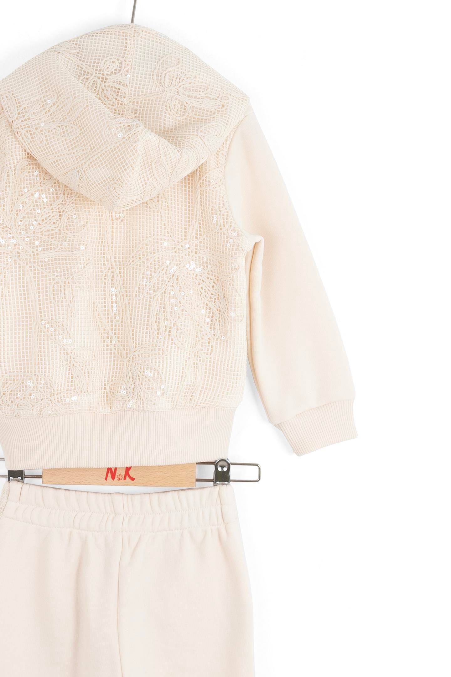 Nk Kız Bebek File Takım 1-4 Yaş Krem