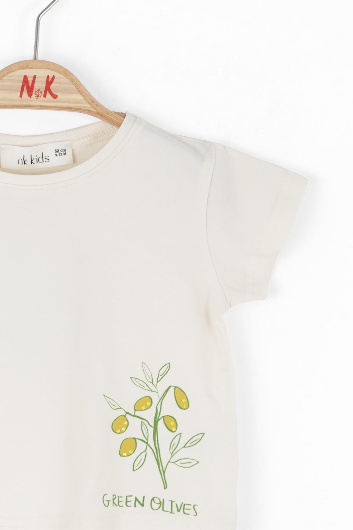 Nk Kız Bebek Green Tshirt 1-4 Yaş Krem