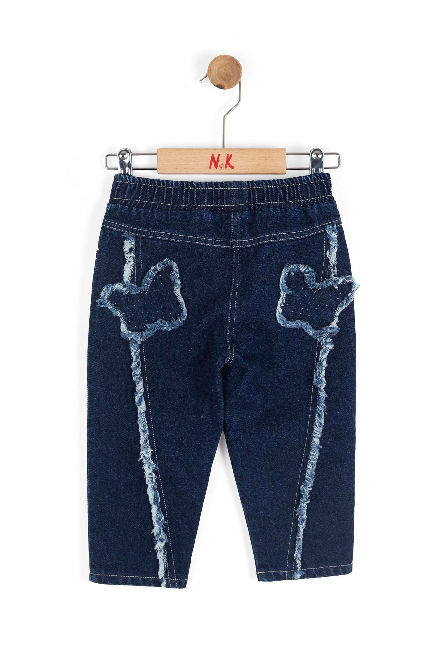 Nk Kız Bebek Jazz Denim Pantolon 1-4 Yaş Mavi