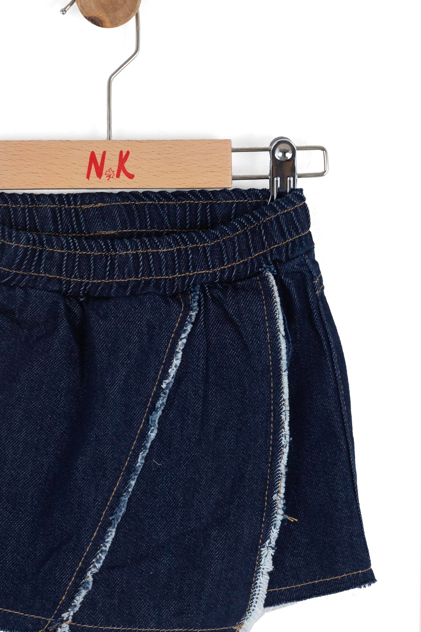 Nk Kız Bebek Jazz Denim Şort Etek 1-4 Yaş Mavi