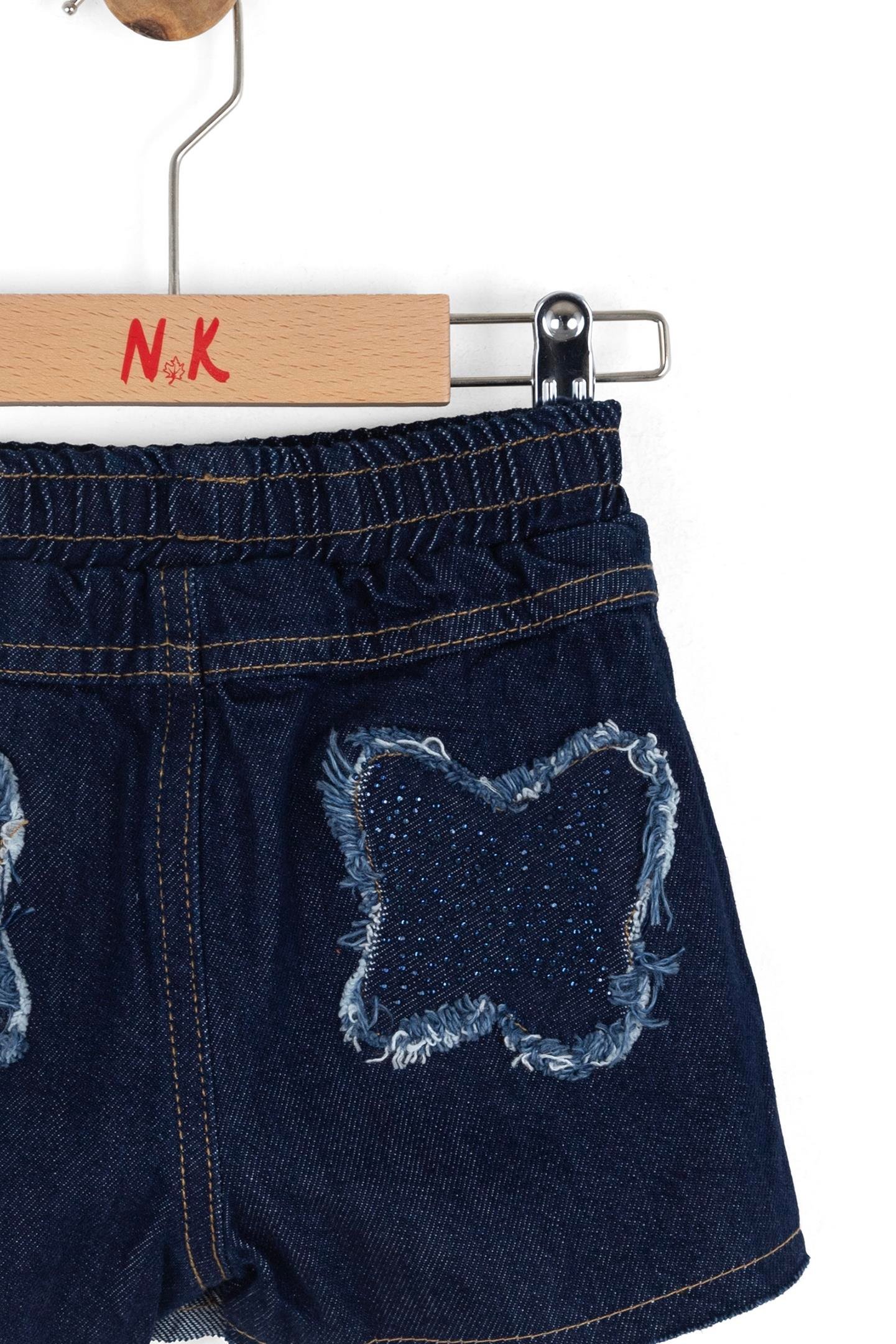 Nk Kız Bebek Jazz Denim Şort Etek 1-4 Yaş Mavi