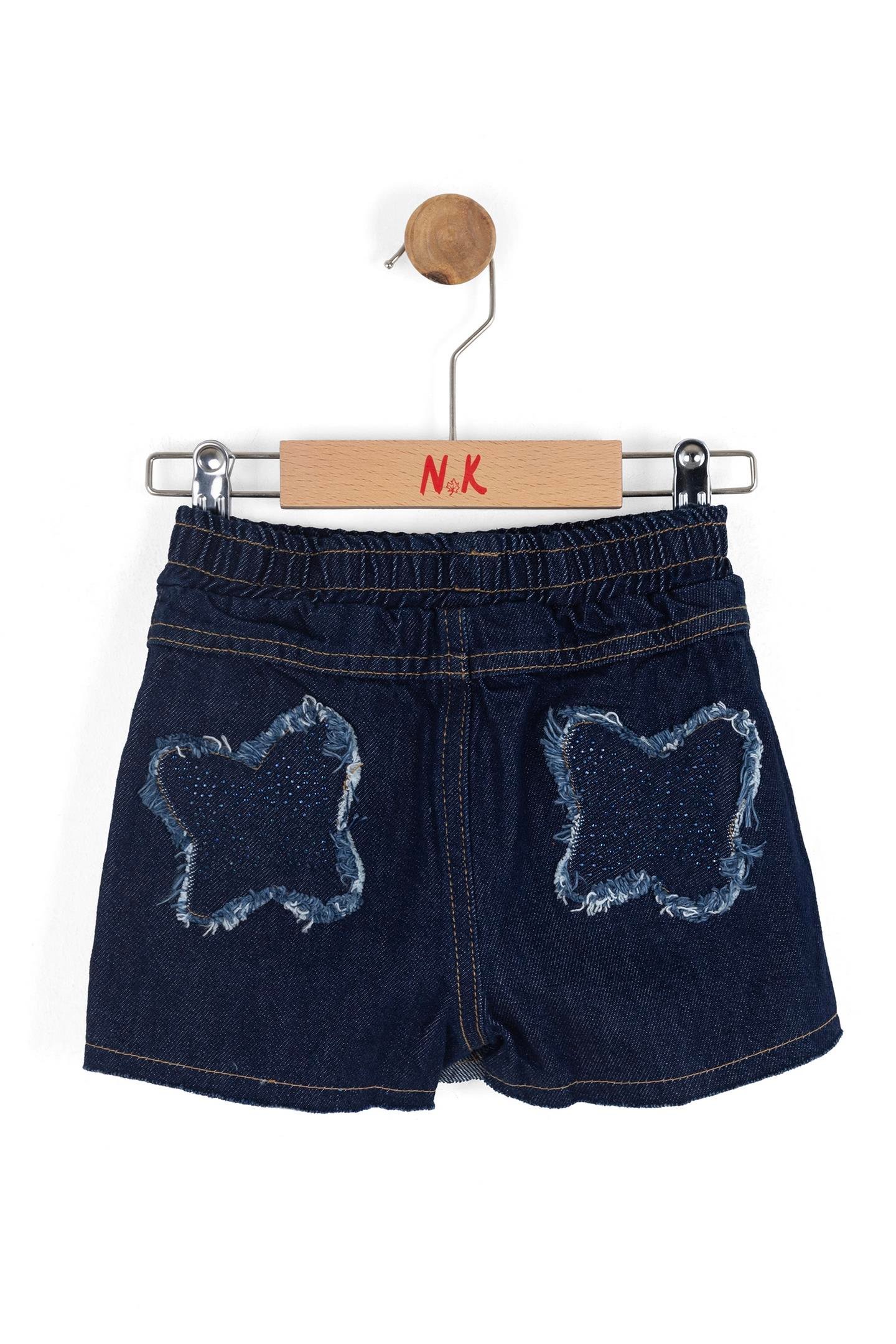 Nk Kız Bebek Jazz Denim Şort Etek 1-4 Yaş Mavi