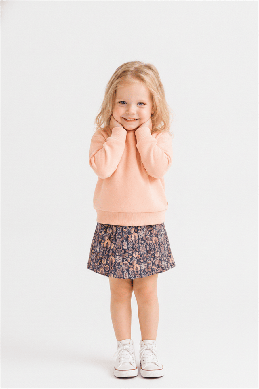 Nk Kız Bebek Kaftan Şort Etek 1-4 Yaş İndigo