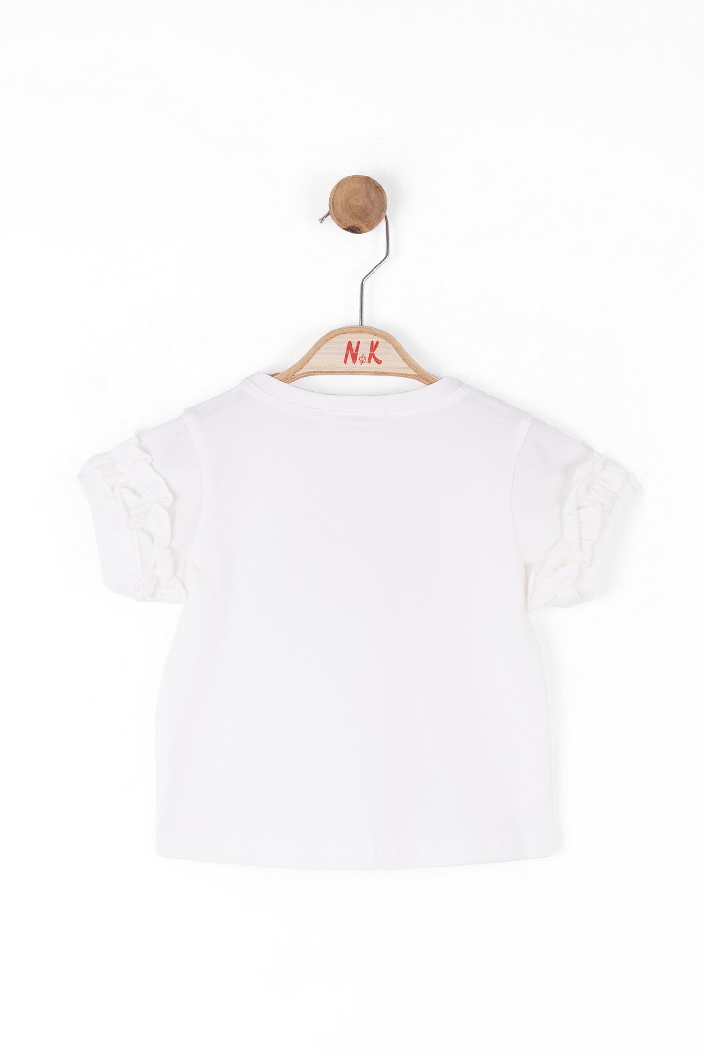 Nk Kız Bebek Kelebek Tshirt 1-4 Yaş Ekru