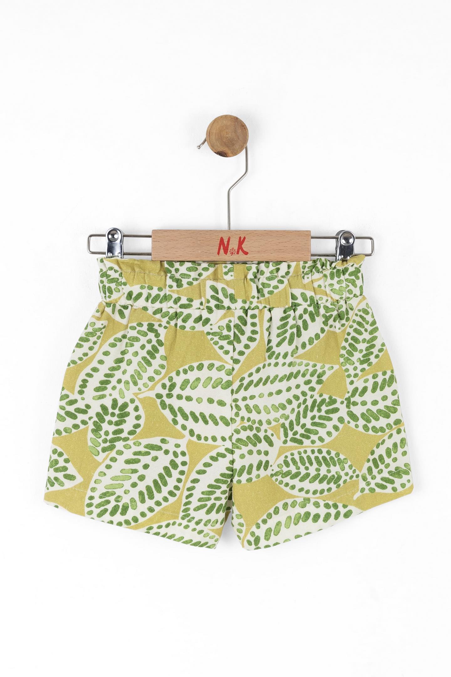 Nk Kız Bebek Leaf Şort 1-4 Yaş Yeşil