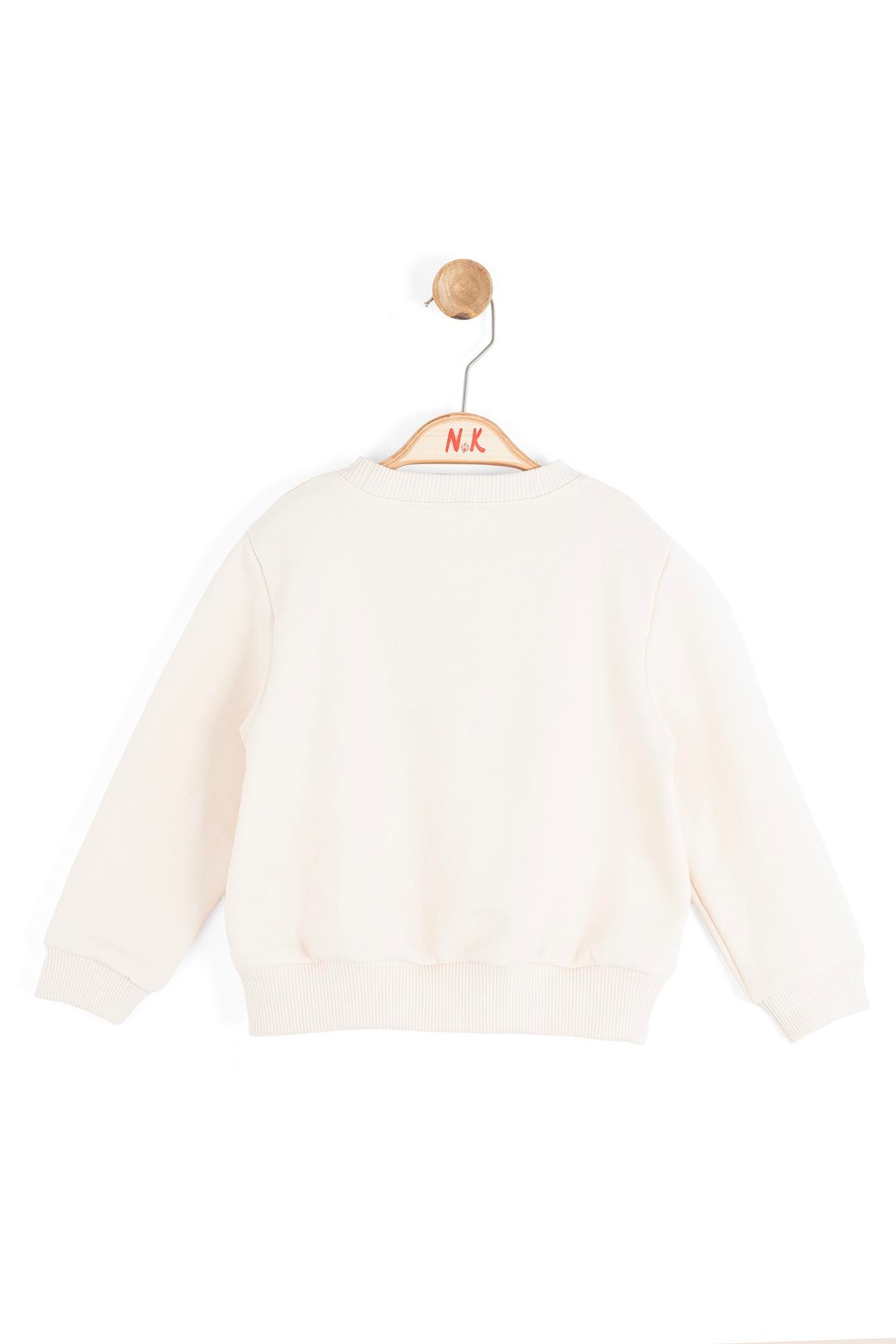 Nk Kız Bebek Peacock Sweatshirt 1-4 Yaş Krem