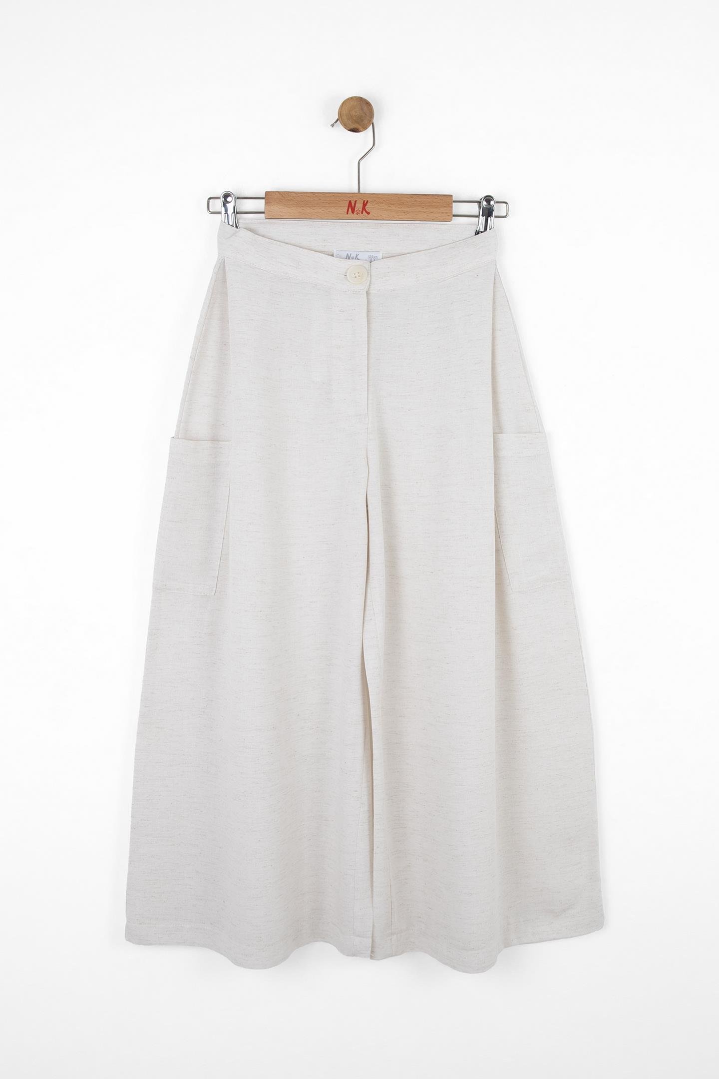 Nk Kız Çocuk Almond Pantolon 8-14 Yaş Krem