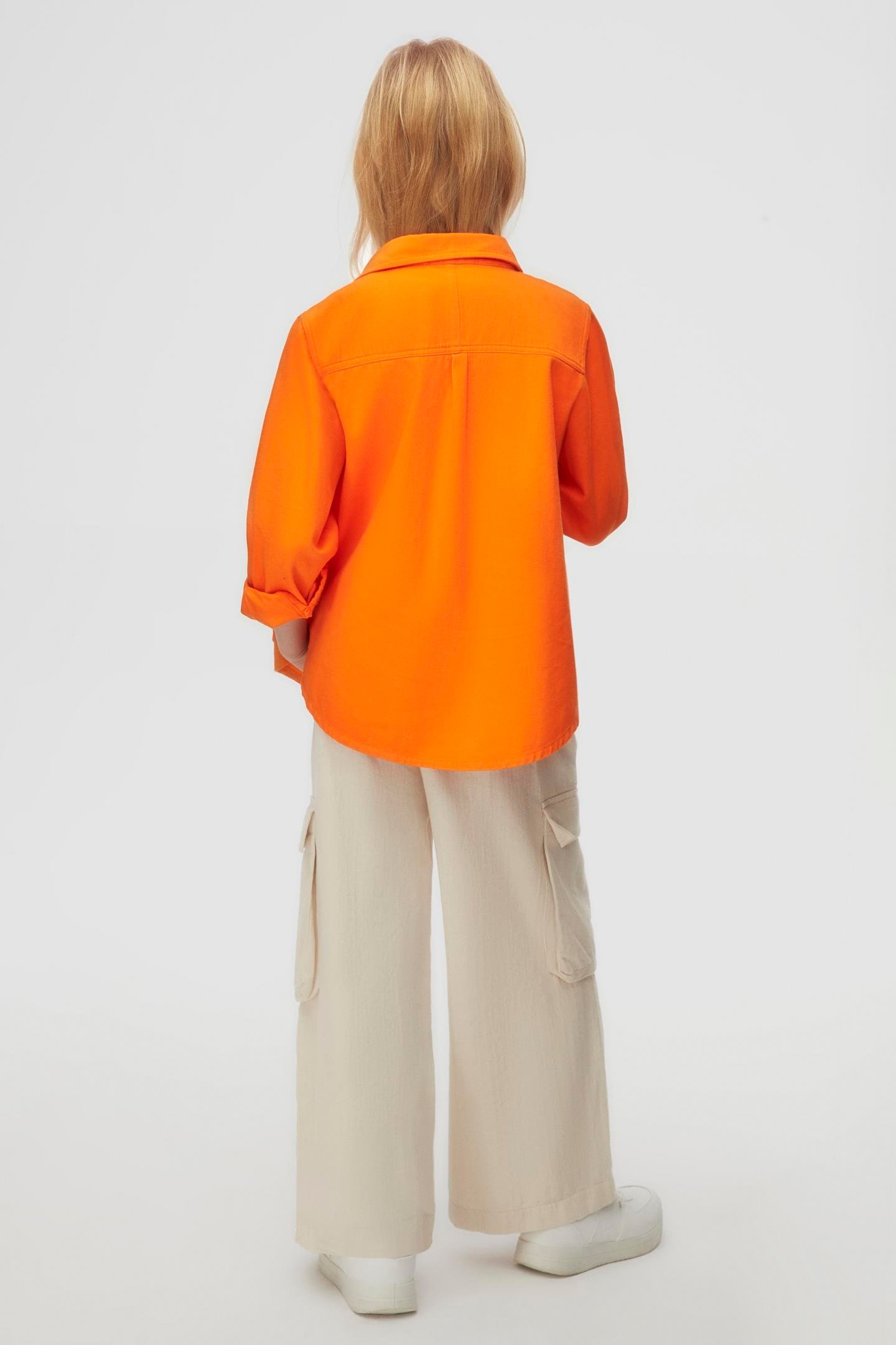 Nk Kız Çocuk Bali Gömlek 8-14 Yaş Oranj