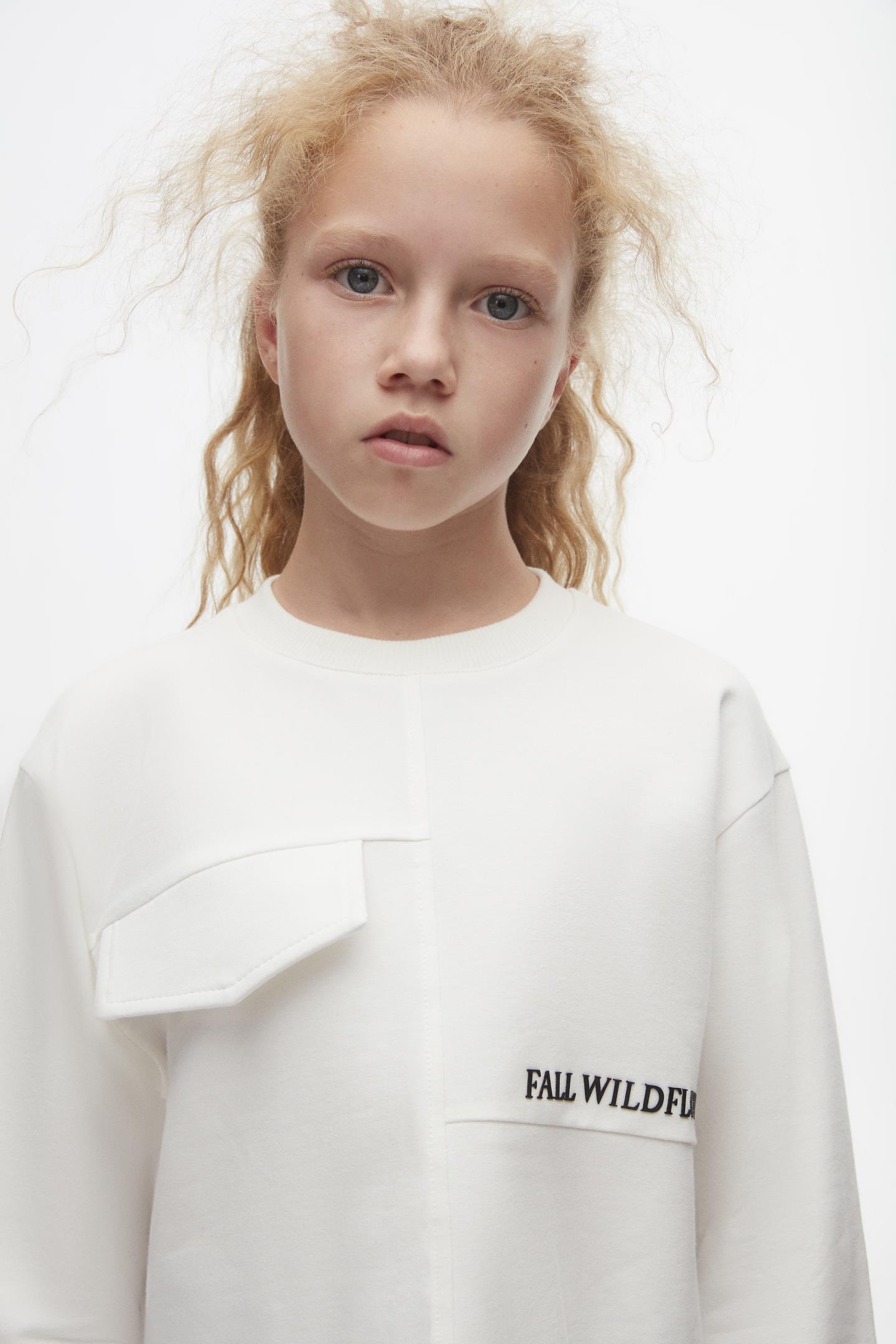 Nk Kız Çocuk Band Sweatshirt 8-14 Yaş EKRU