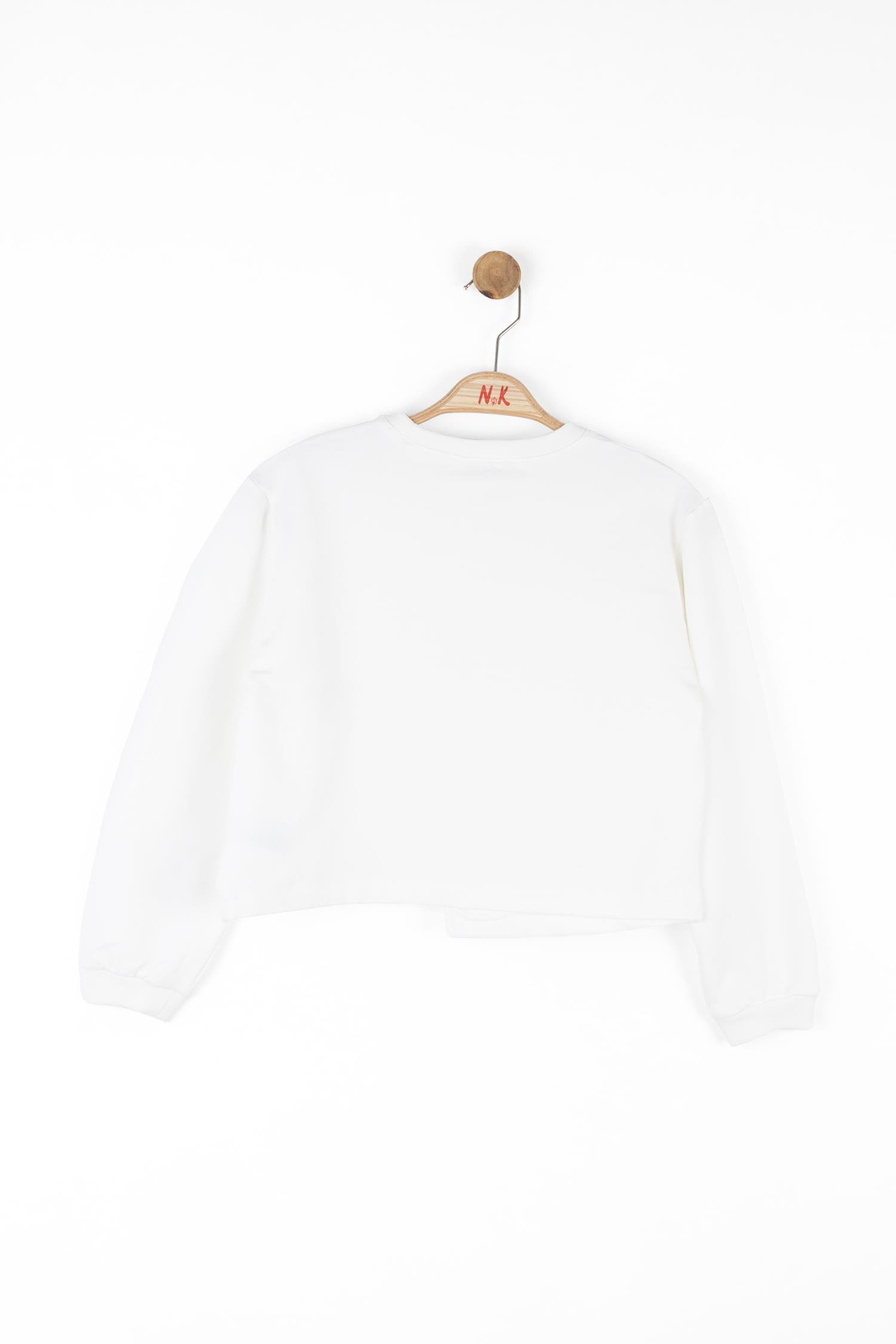 Nk Kız Çocuk Band Sweatshirt 8-14 Yaş EKRU