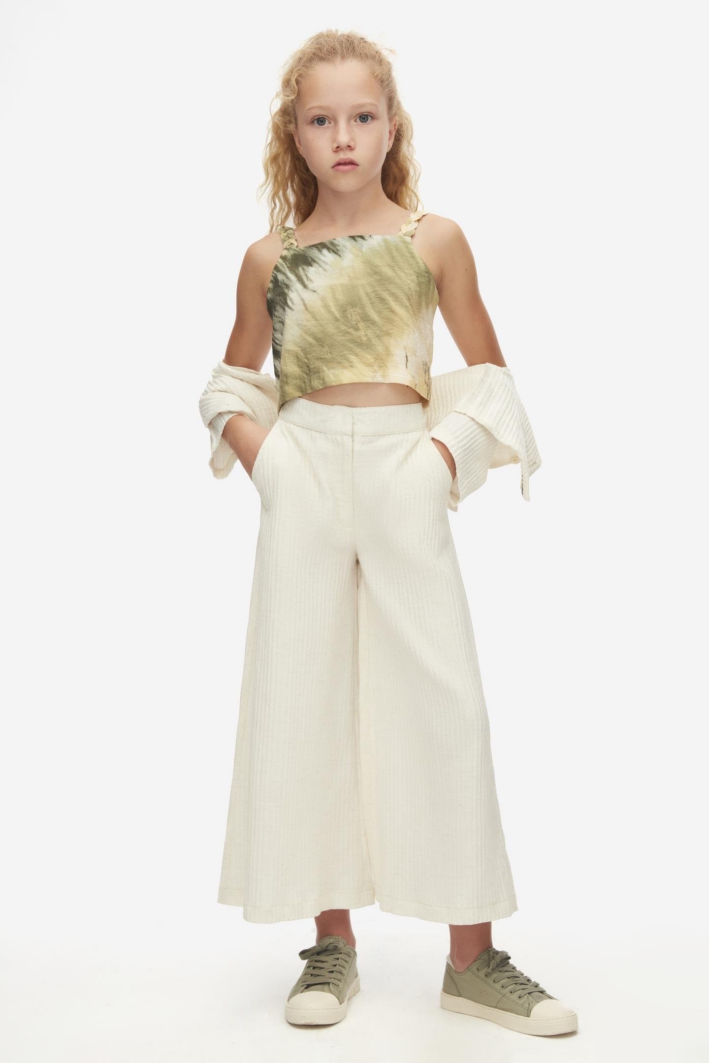 Nk Kız Çocuk Batik Crop 8-14 Yaş Haki