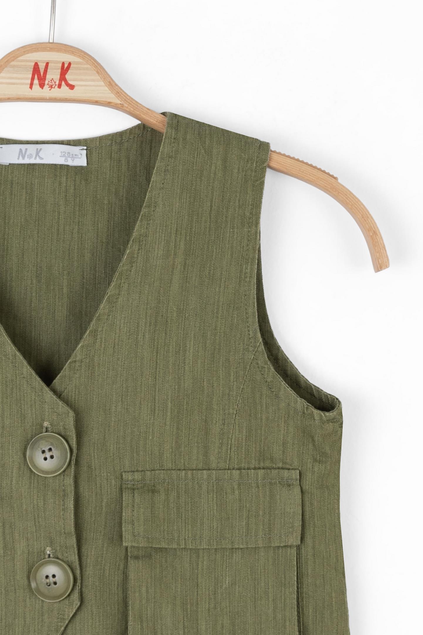 Nk Kız Çocuk Cactus Yelek 8-14Yaş Haki