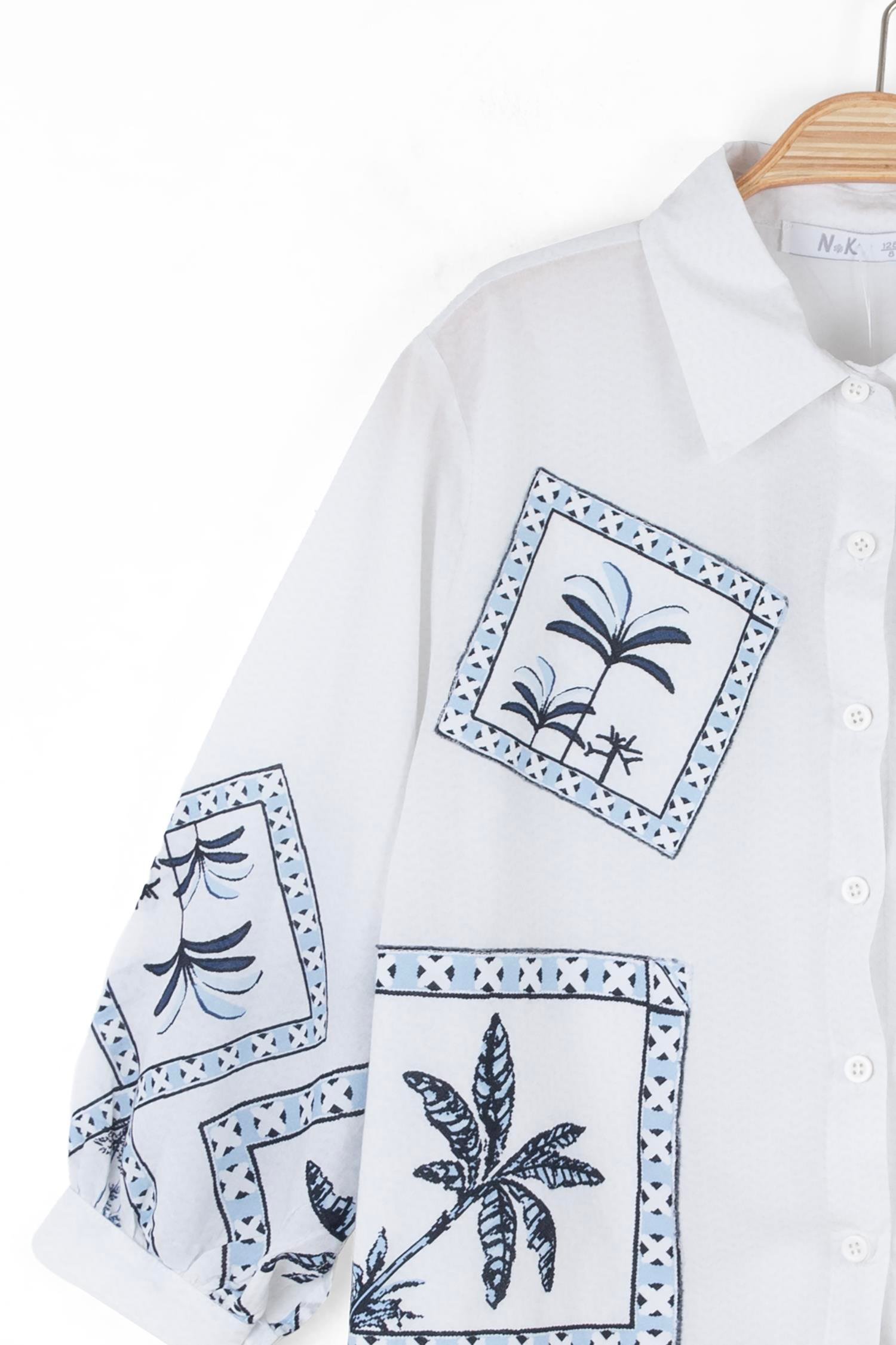 Nk Kız Çocuk Camella Gömlek 8-14 Yaş Ekru