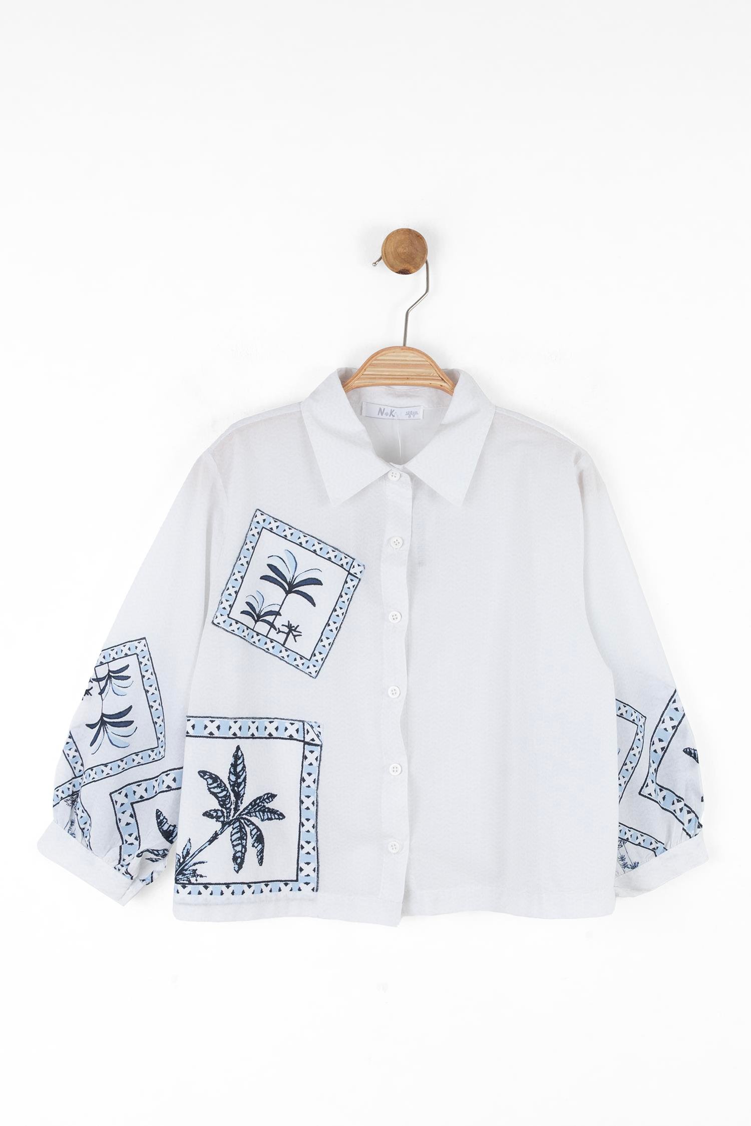 Nk Kız Çocuk Camella Gömlek 8-14 Yaş Ekru