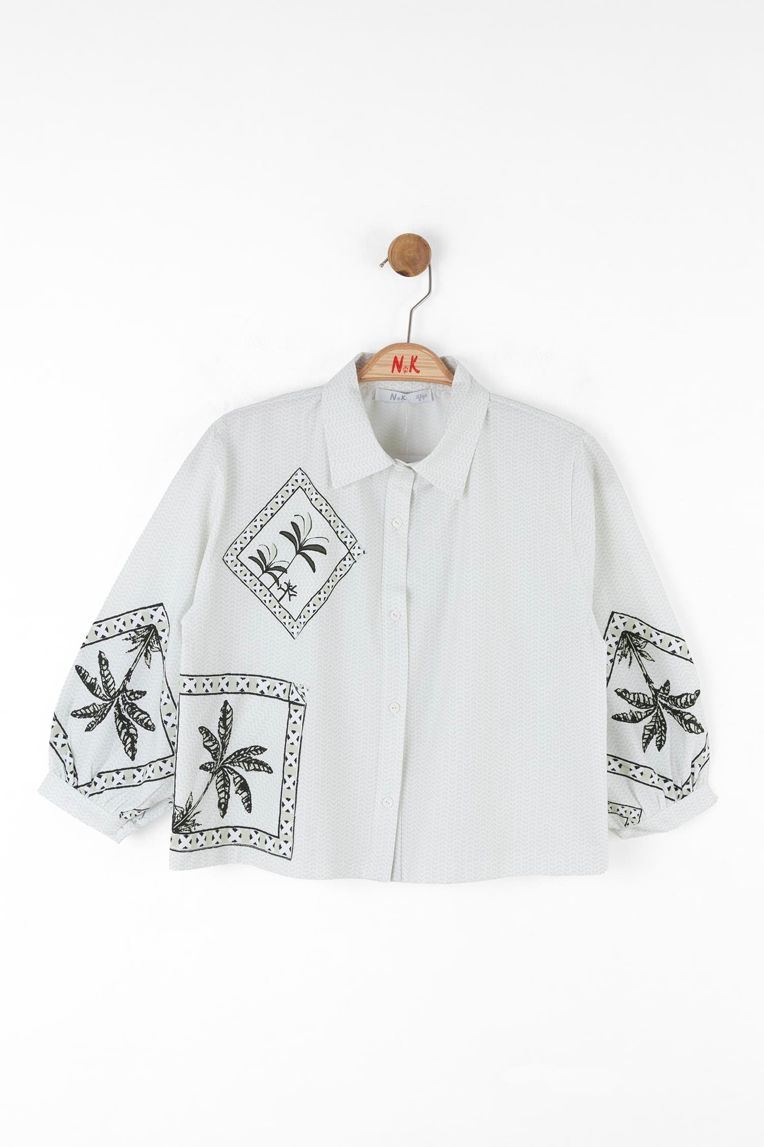 Nk Kız Çocuk Camella Gömlek 8-14 Yaş Ekru