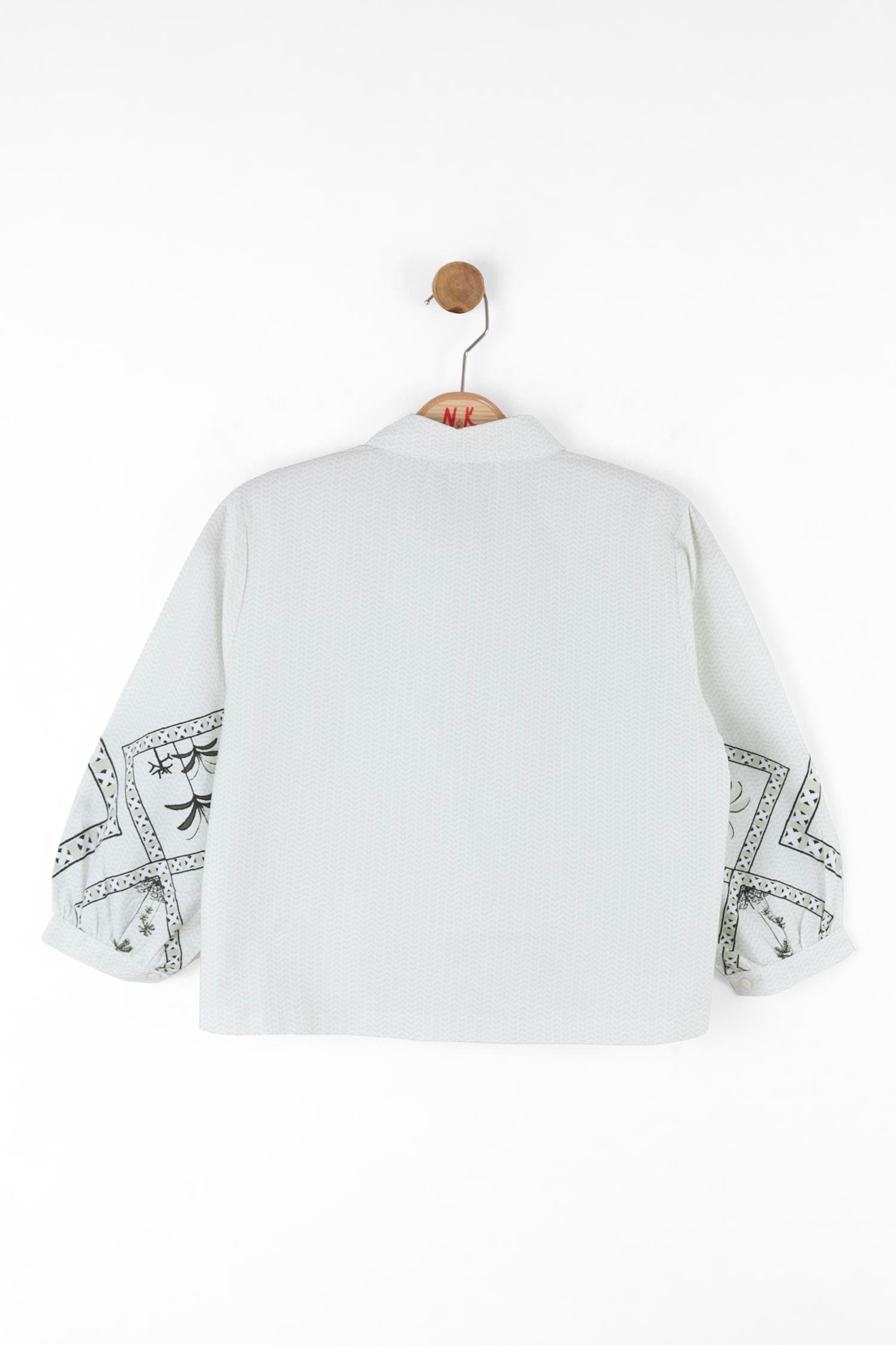 Nk Kız Çocuk Camella Gömlek 8-14 Yaş Ekru