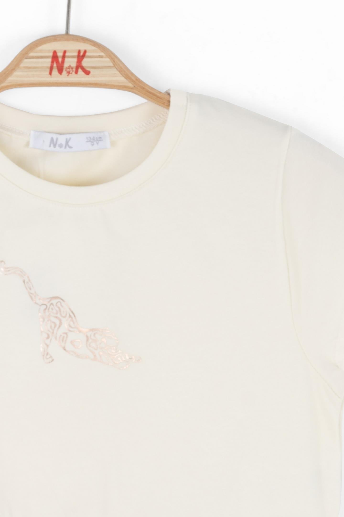 Nk Kız Çocuk Chıta Tshirt 8-14 Krem