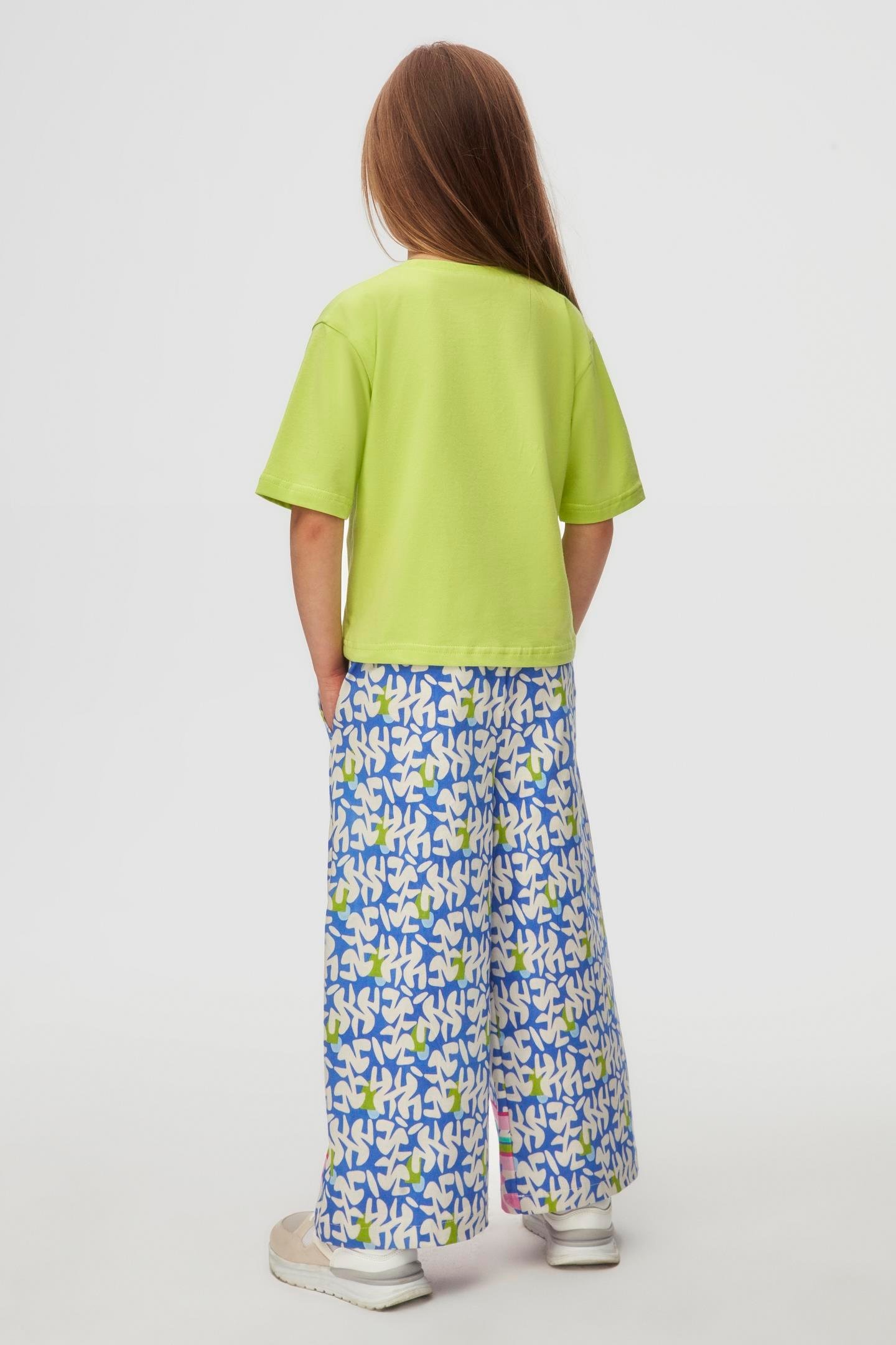 Nk Kız Çocuk Colorurful Pantolon 4-8 Yaş Mavi