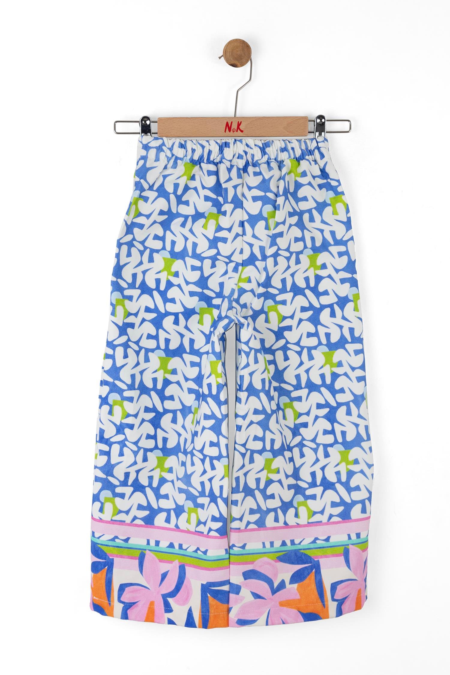 Nk Kız Çocuk Colorurful Pantolon 4-8 Yaş Mavi