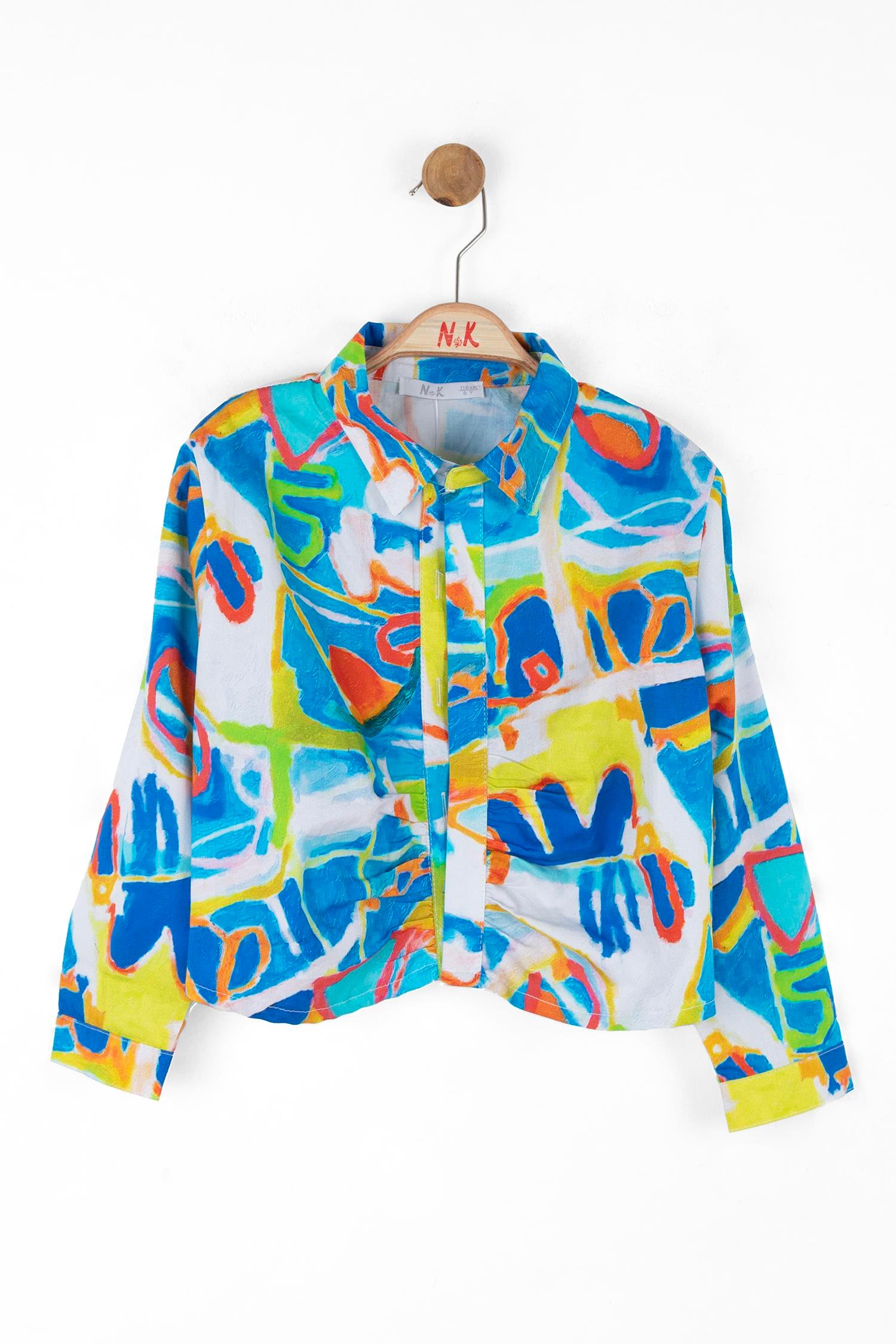 Nk Kız Çocuk Confetti Gömlek 4-8 Yaş Mavi