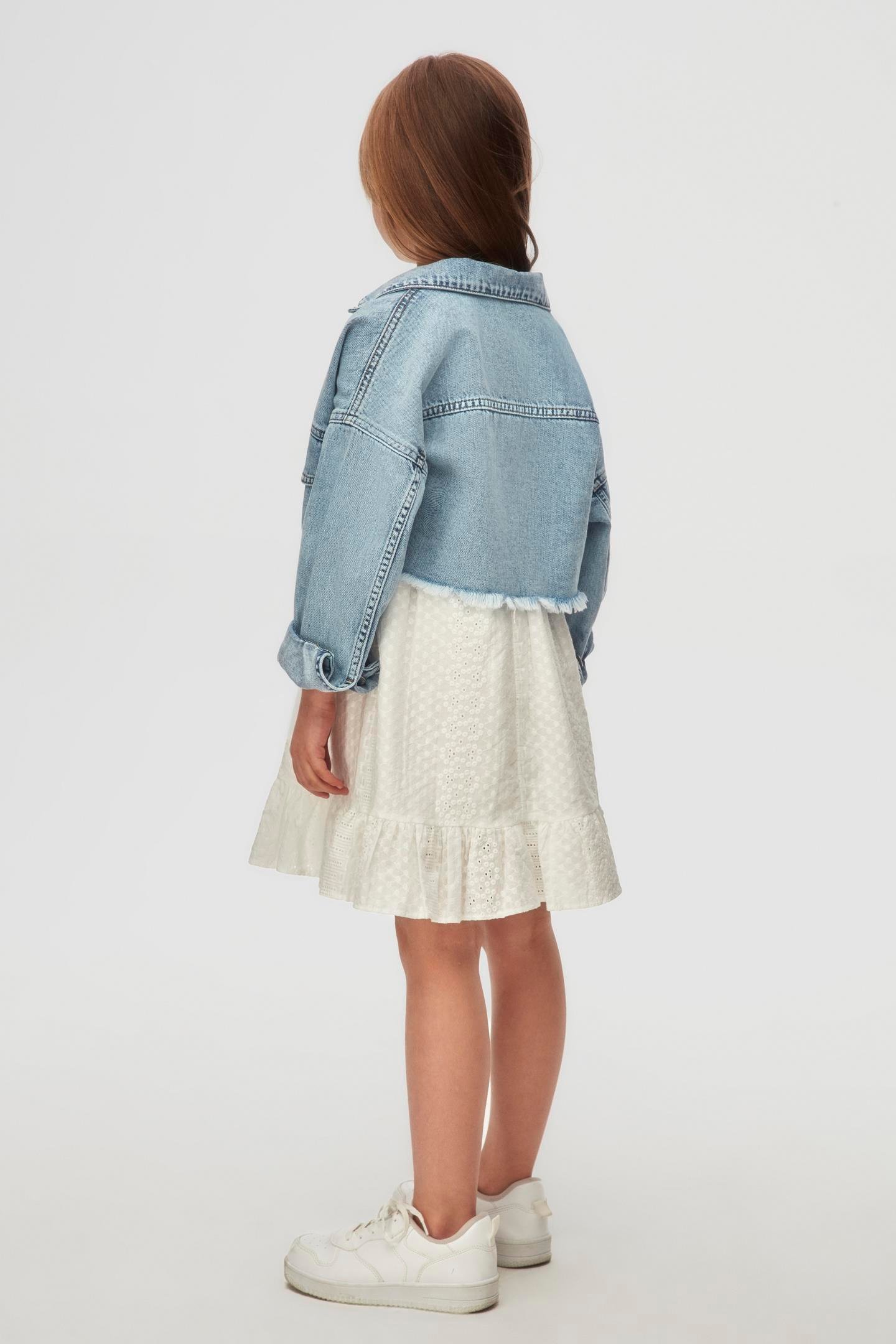 Nk Kız Çocuk Corop Kot Ceket 4-8 Yaş Mavi