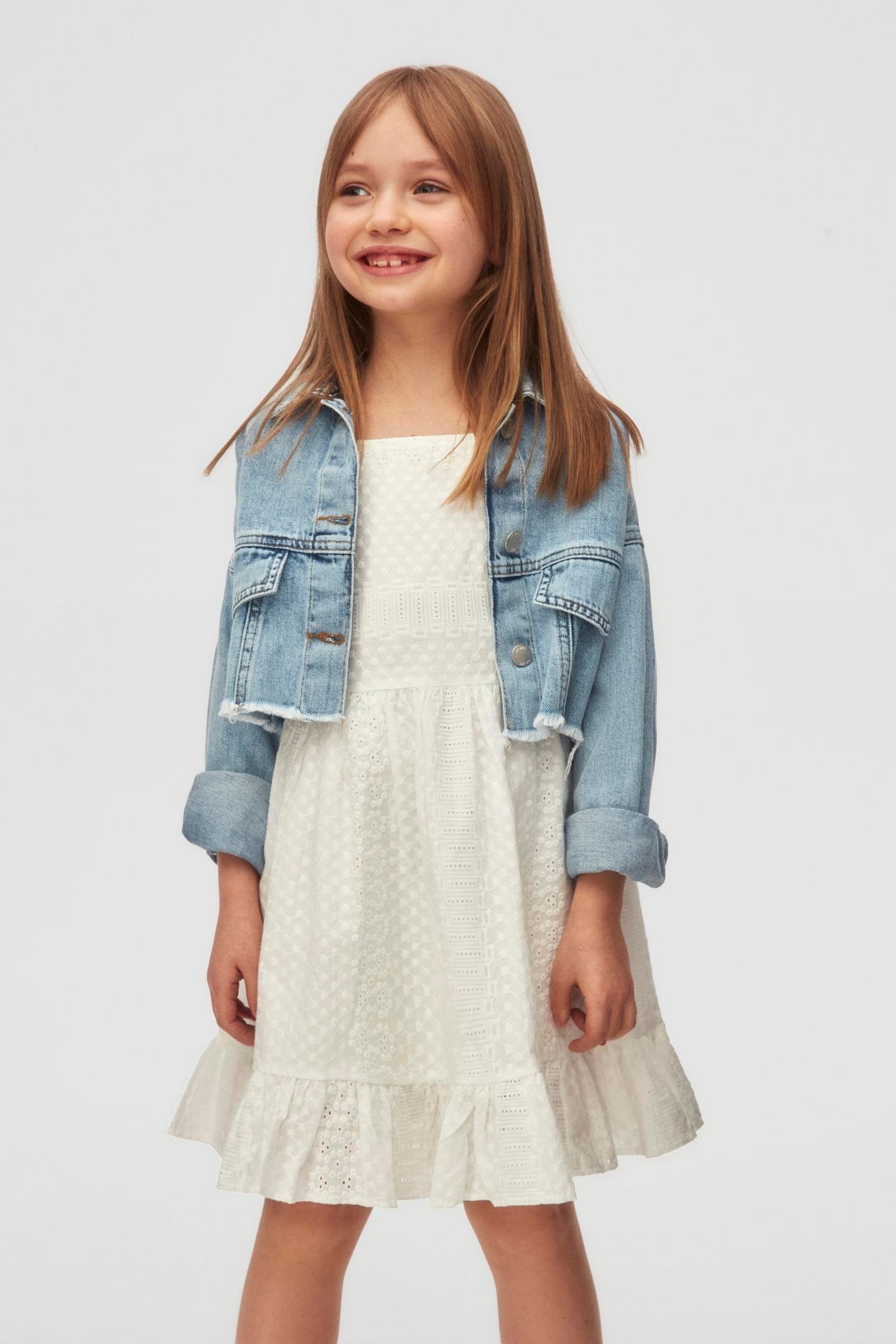 Nk Kız Çocuk Corop Kot Ceket 4-8 Yaş Mavi