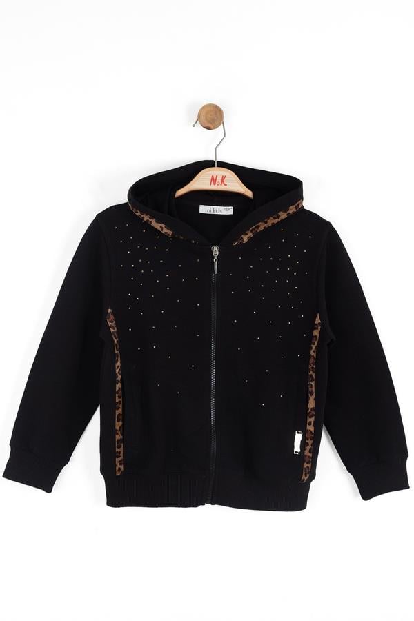 Nk Kız Çocuk Echo Fermuarlı Sweatshirt 4-8 Yaş Siyah