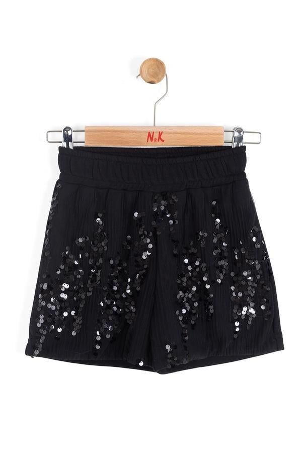 Nk Kız Çocuk Fancy Şort 4-8 Yaş Siyah