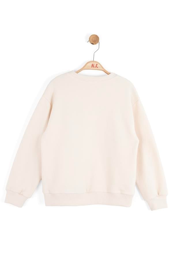 Nk Kız Çocuk Fancy Sweatshirt 8-14 Yaş Krem