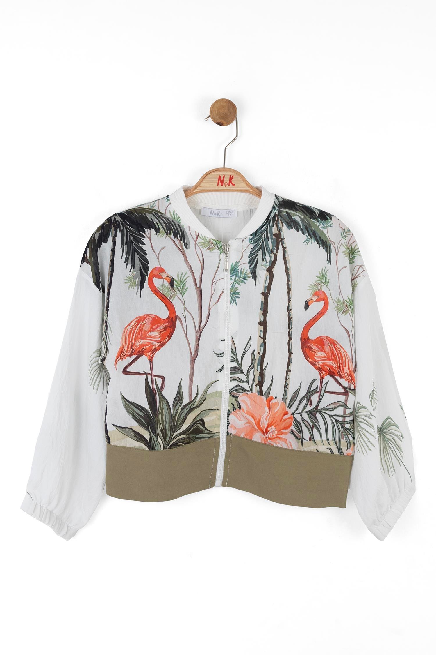 Nk Kız Çocuk Flamingo Ceket 4-8 Yaş Ekru
