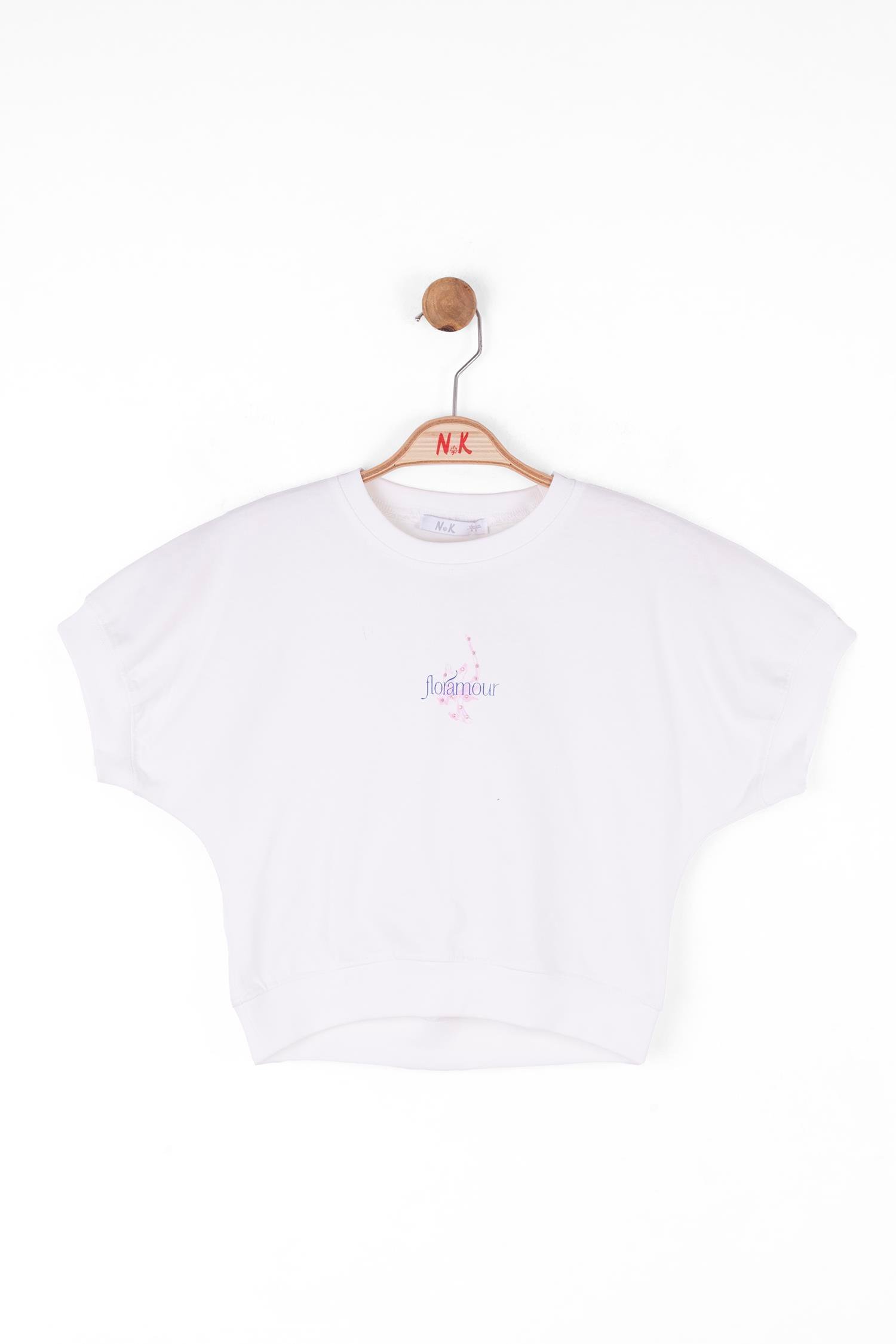 Nk Kız Çocuk Floramour Tshirt 4-8 Yaş Ekru