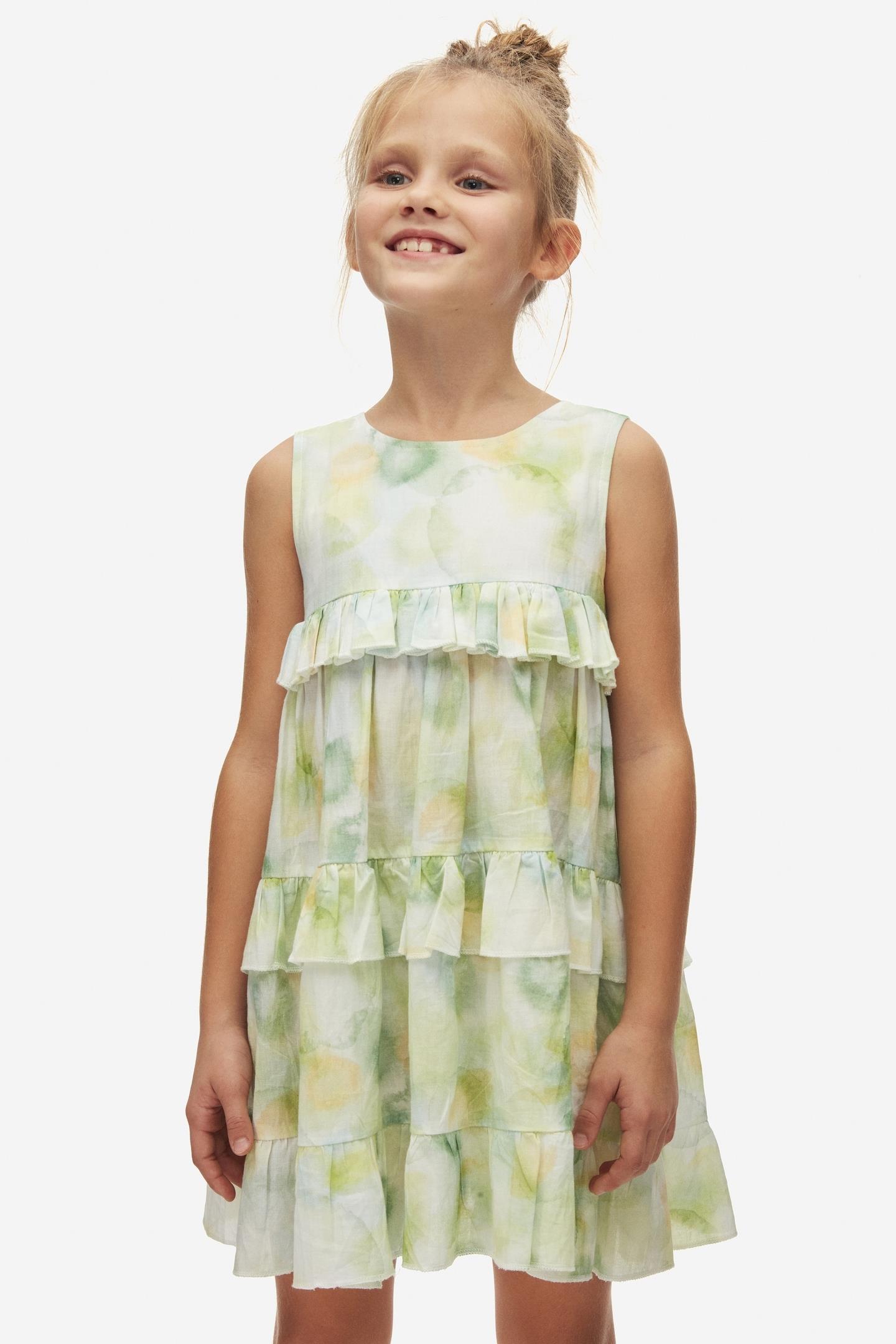 Nk Kız Çocuk Georgia Elbise 4-8 Yaş Yeşil