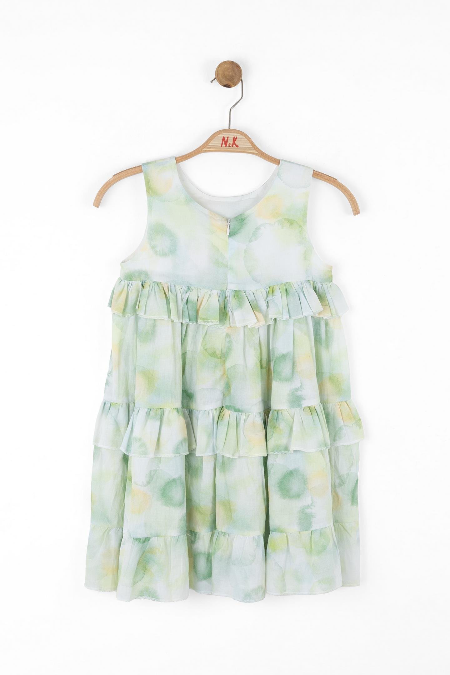Nk Kız Çocuk Georgia Elbise 4-8 Yaş Yeşil