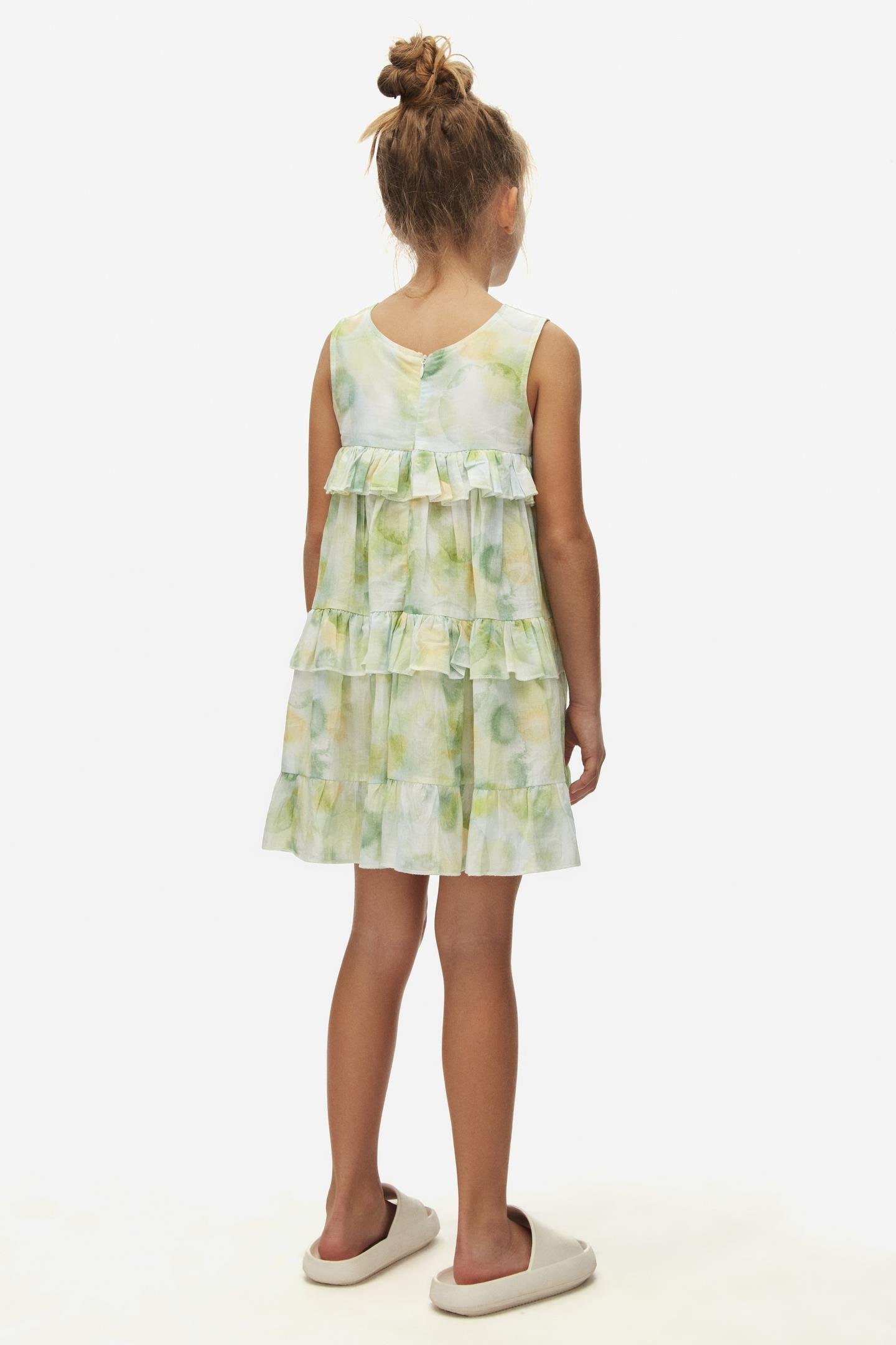Nk Kız Çocuk Georgia Elbise 4-8 Yaş Yeşil