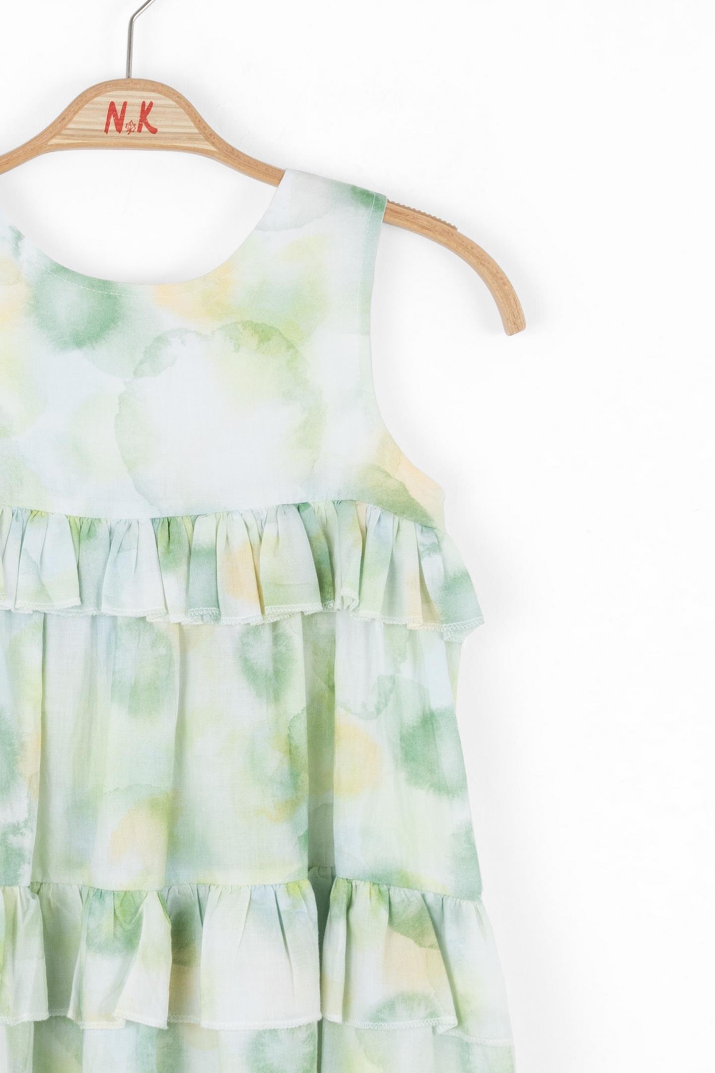 Nk Kız Çocuk Georgia Elbise 4-8 Yaş Yeşil