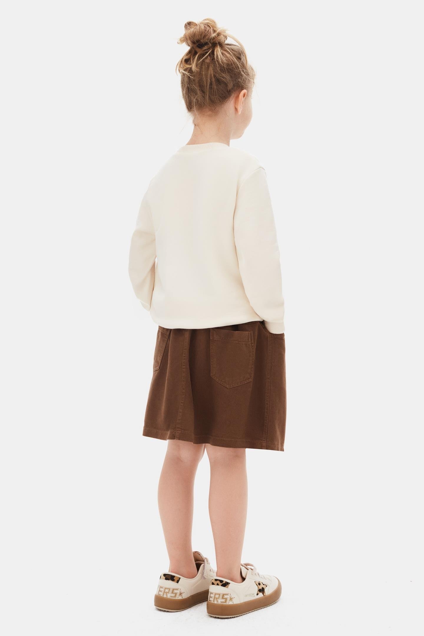 Nk Kız Çocuk Güllü Baslı EtekTakım 4-8 Yaş Krem