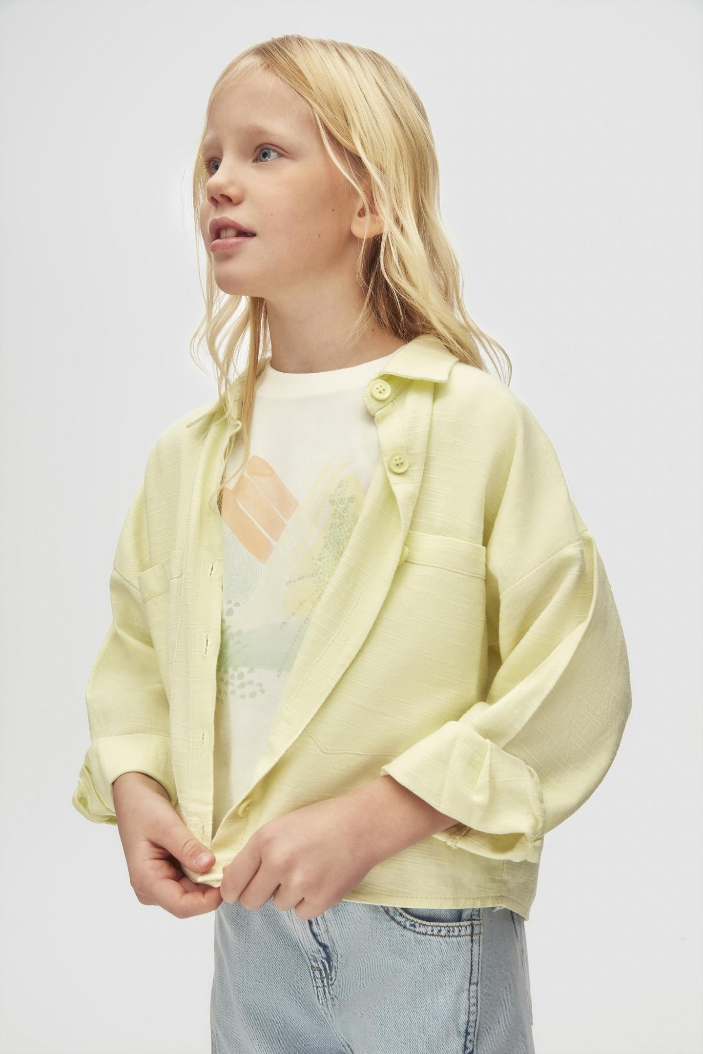 Nk Kız Çocuk Jade Gömlek 8-14 Yaş Sarı