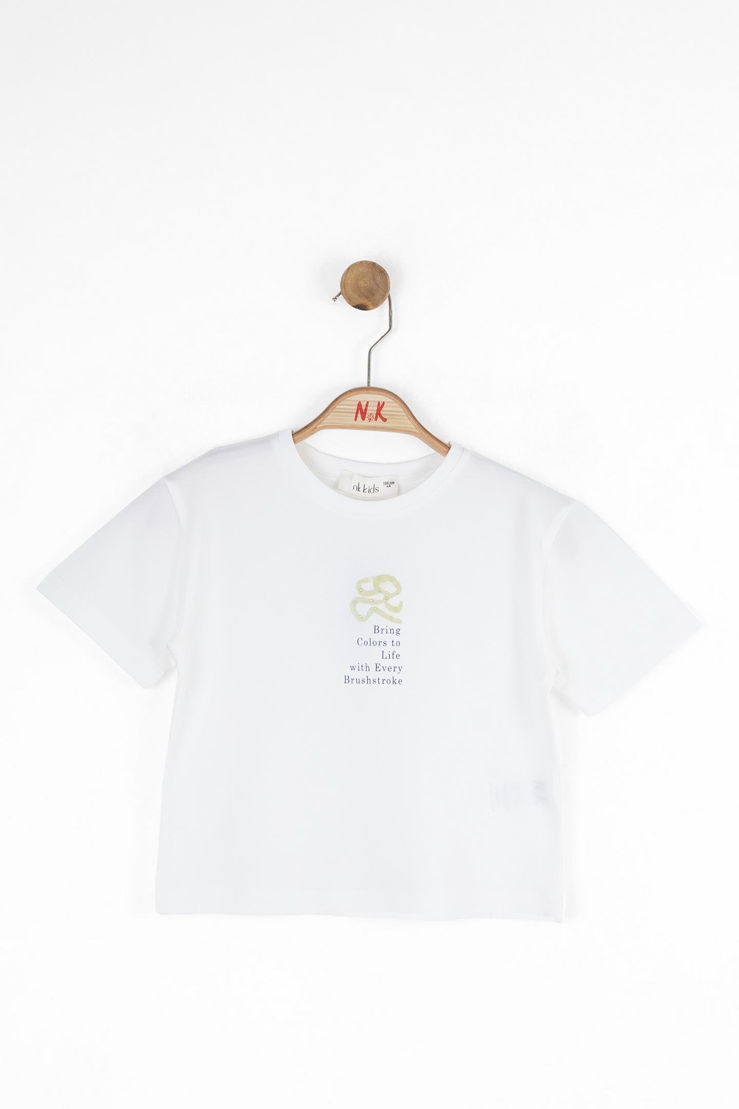 Nk Kız Çocuk Life Tshırt 4-8Yaş Ekru