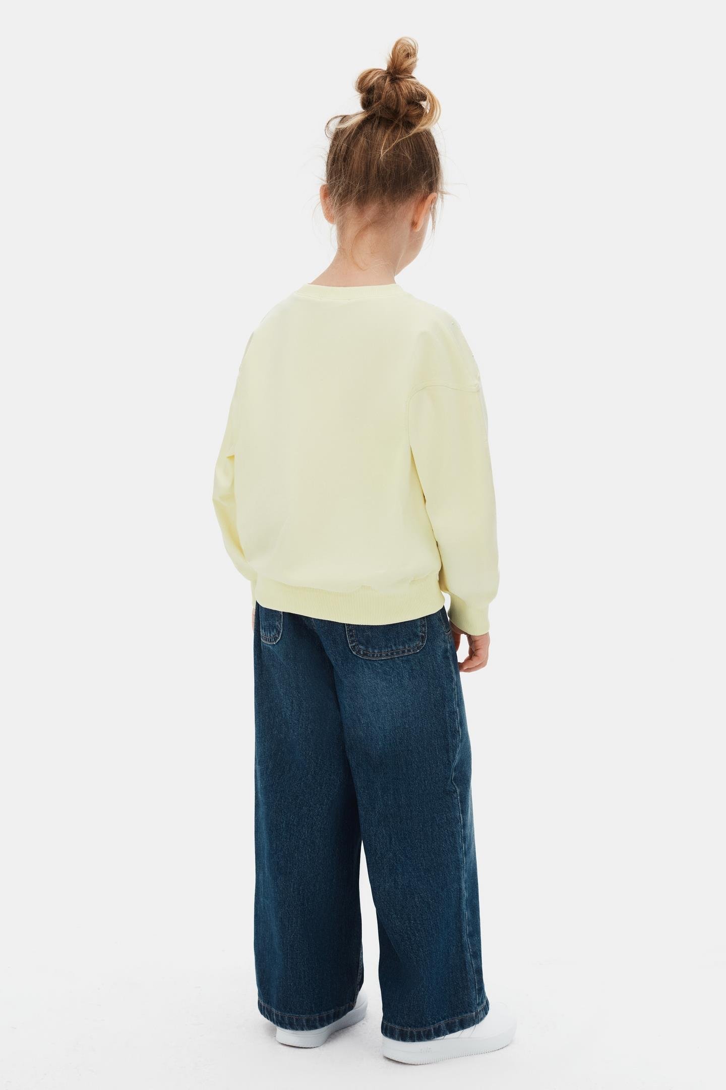 Nk Kız Çocuk Lime Sweatshirt 4-8 Yaş Sarı