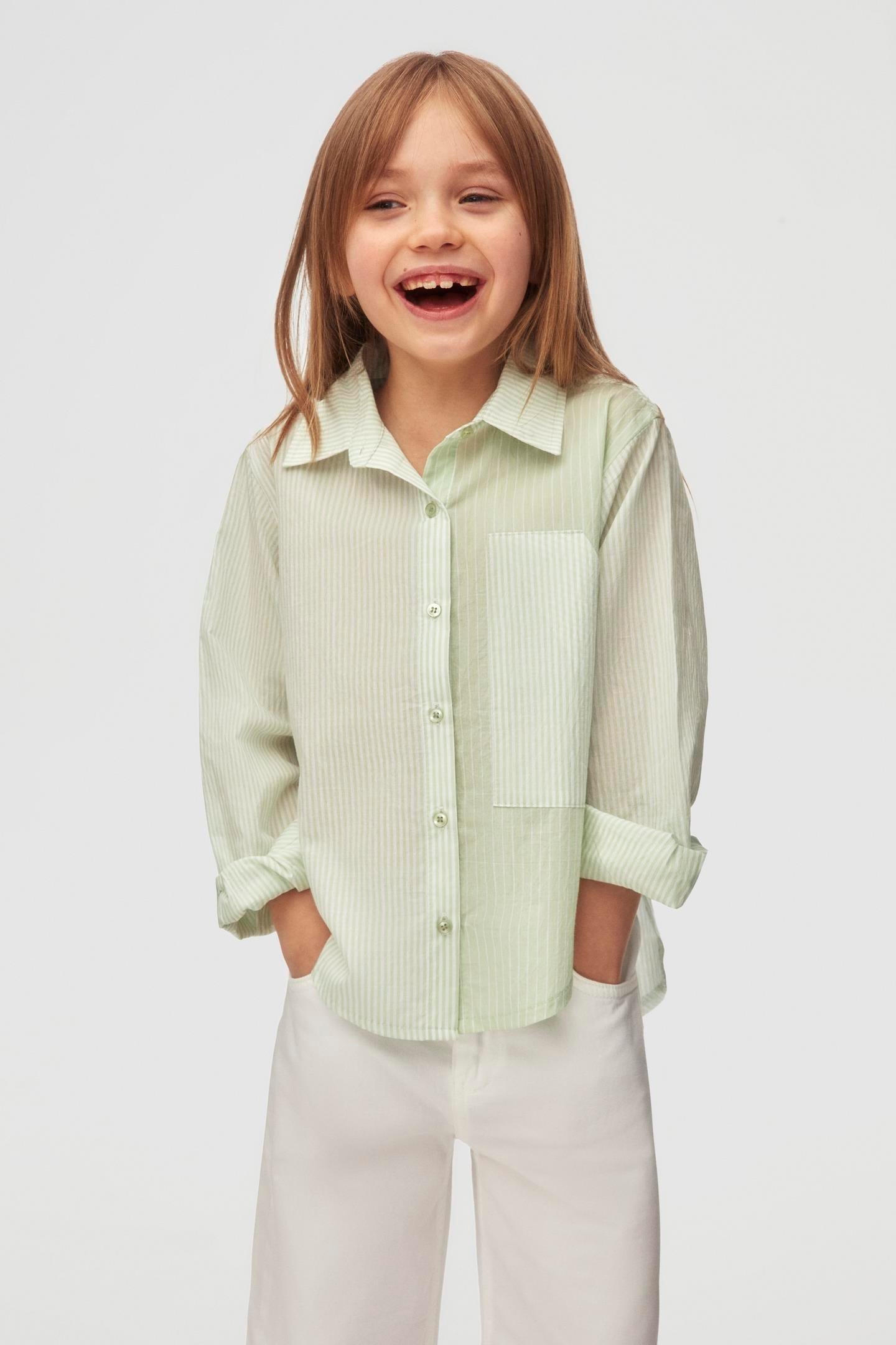 Nk Kız Çocuk Lotus Gömlek 4-8 Yaş Mint