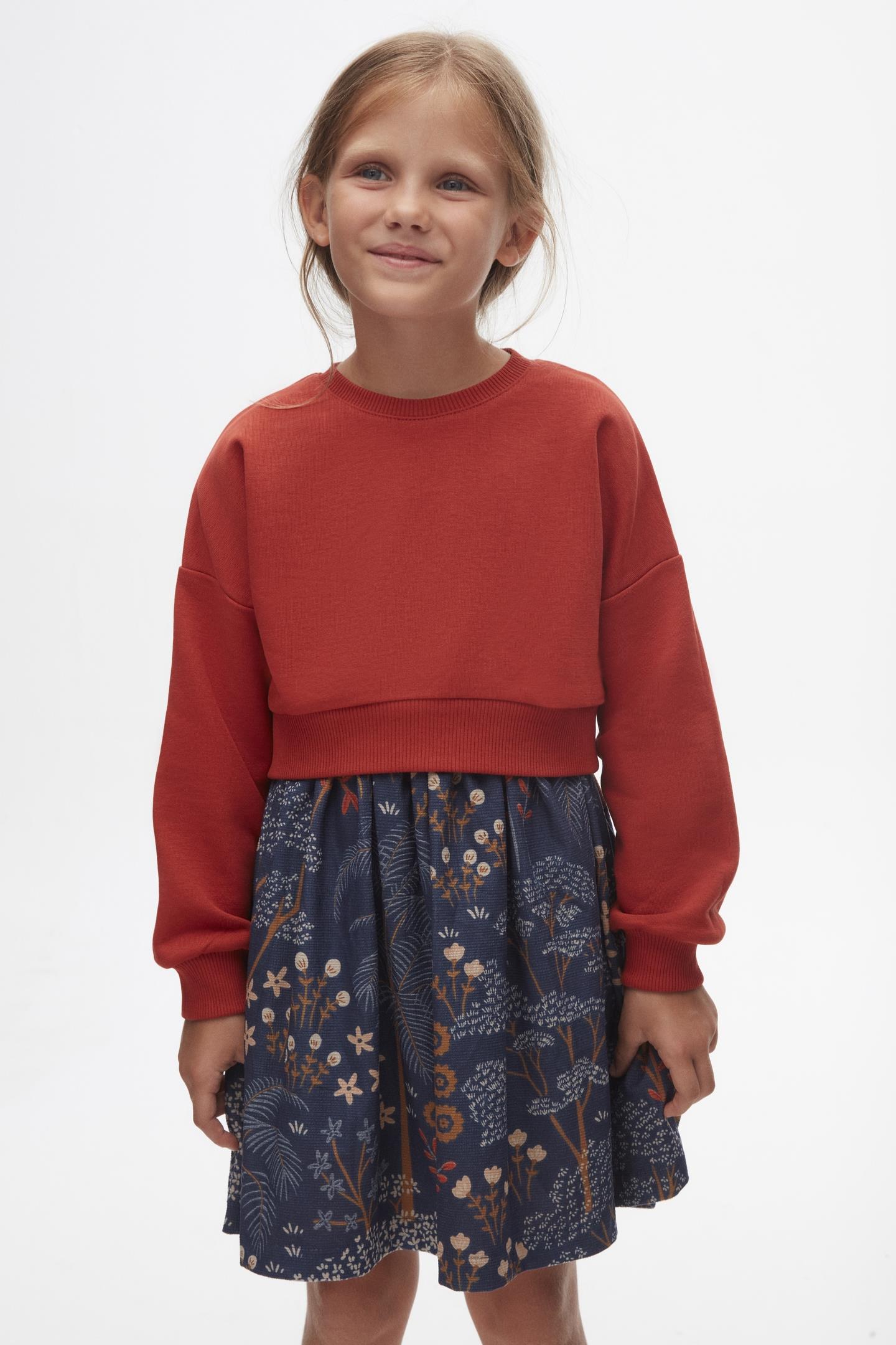 Nk Kız Çocuk Majolica Elbise 4-8 Yaş KİREMİT