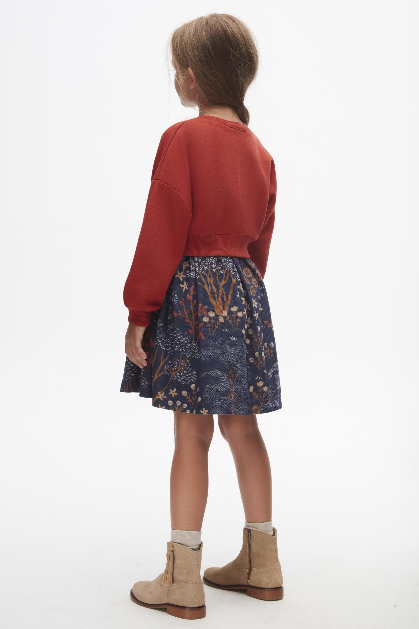 Nk Kız Çocuk Majolica Elbise 4-8 Yaş KİREMİT