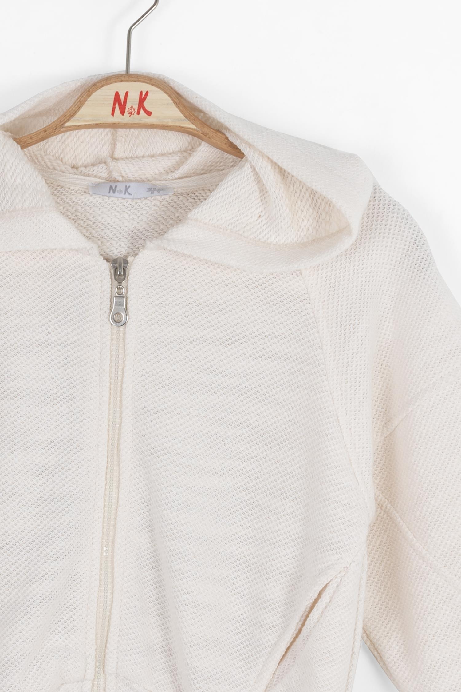 Nk Kız Çocuk Moment Fermuarlı Hırka 8-14 Yaş KREM