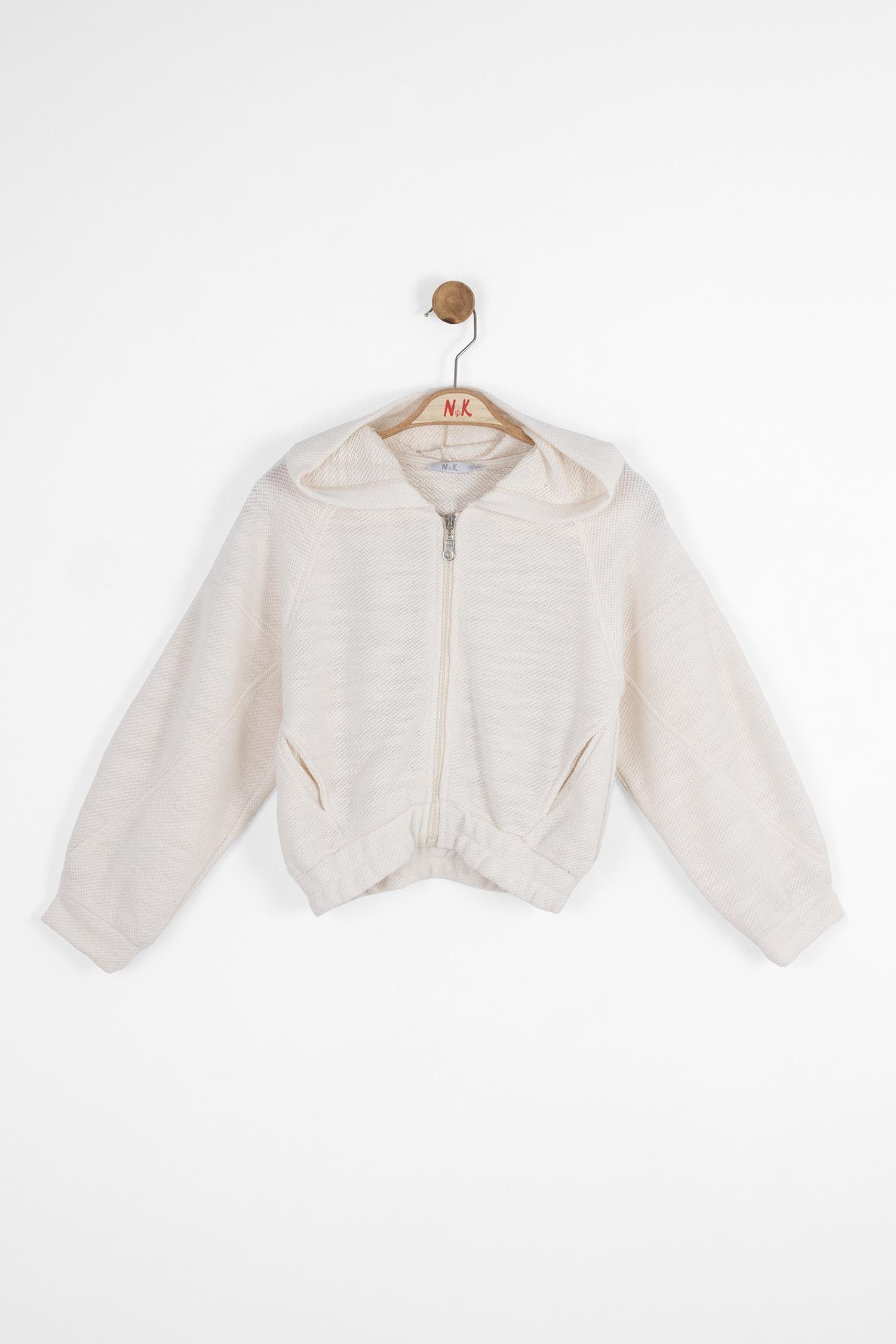 Nk Kız Çocuk Moment Fermuarlı Hırka 8-14 Yaş KREM