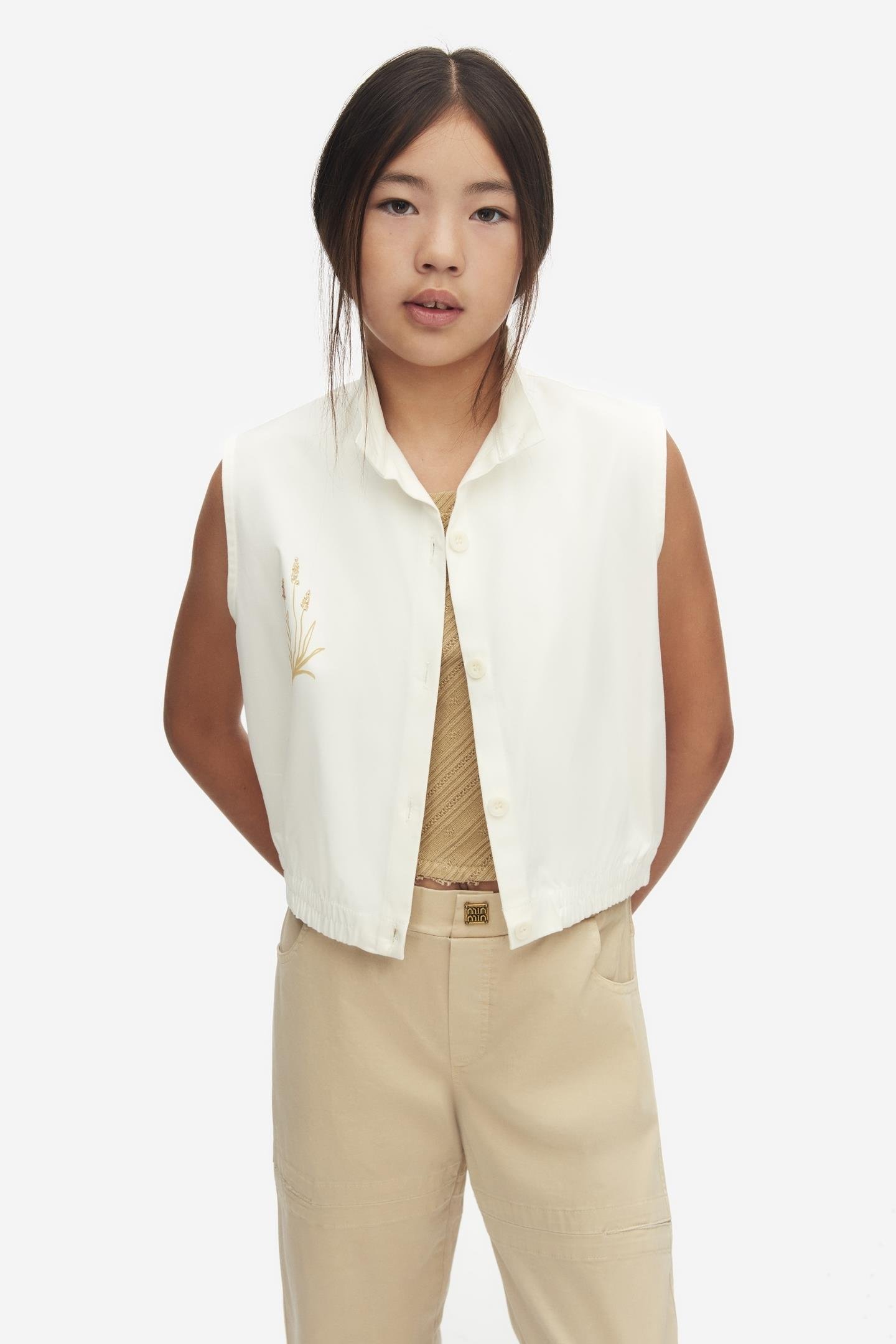 Nk Kız Çocuk Naturally Yelek 8-14 Yaş Ekru