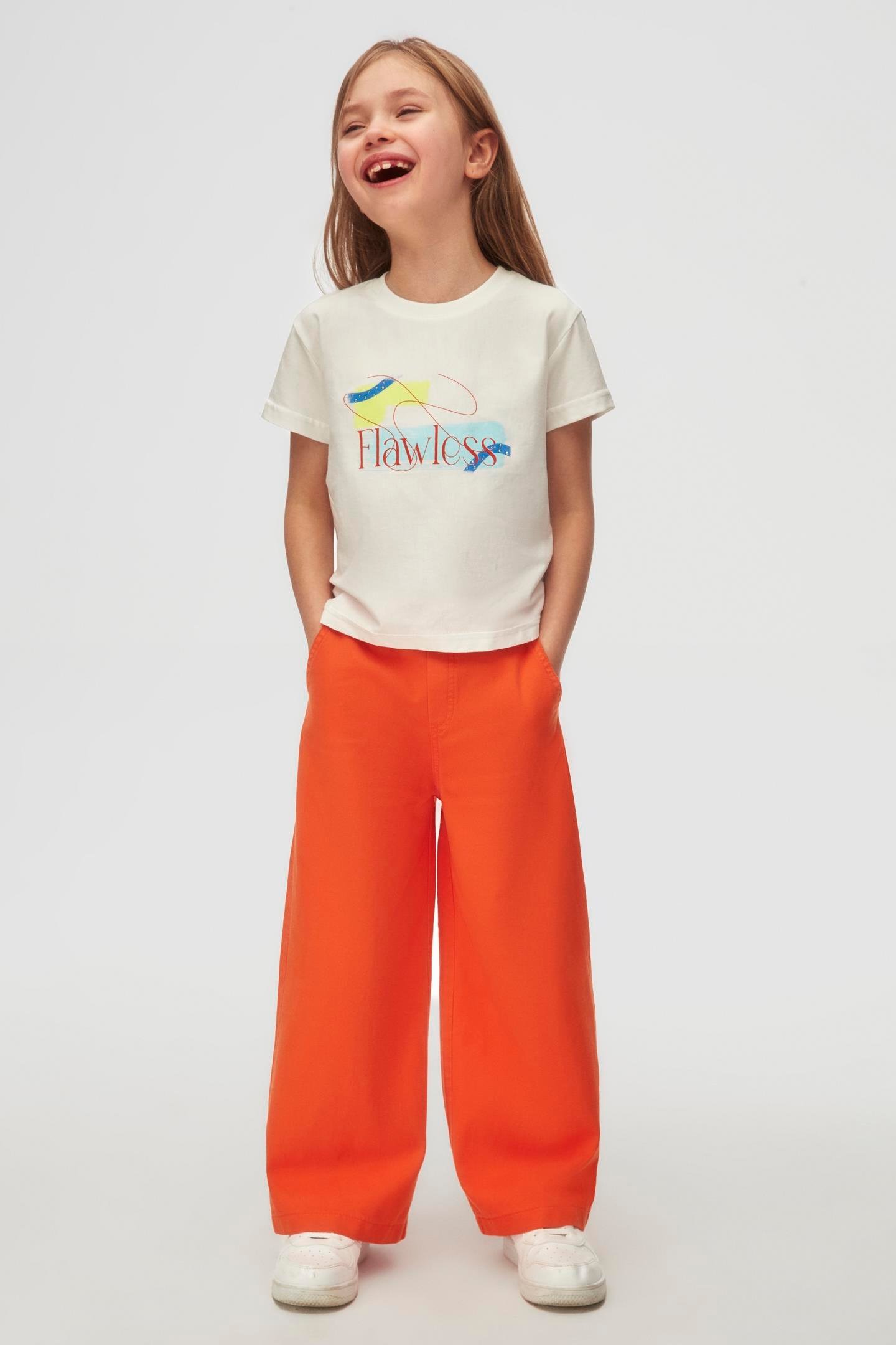 Nk Kız Çocuk Perfect Tshirt 4-8 Yaş Ekru