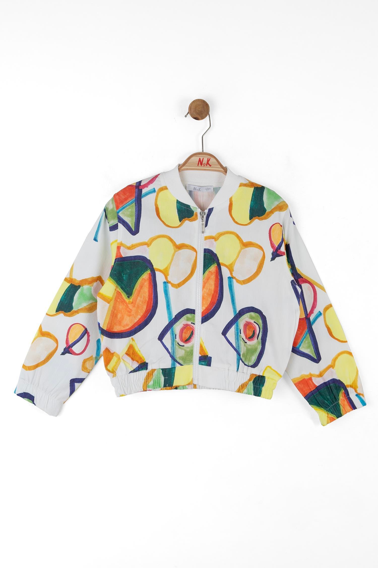 Nk Kız Çocuk Rainbow Ceket 4-8 Yaş Ekru