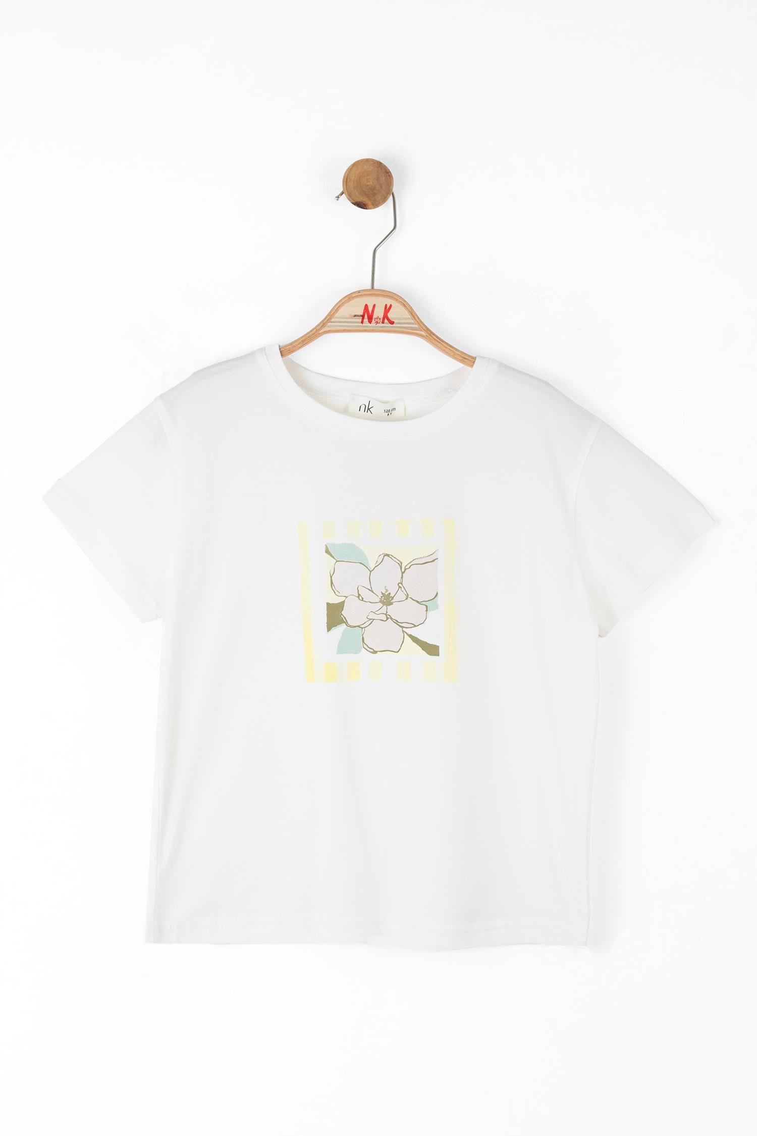 Nk Kız Çocuk Rose Tshirt 8-14 Yaş Ekru