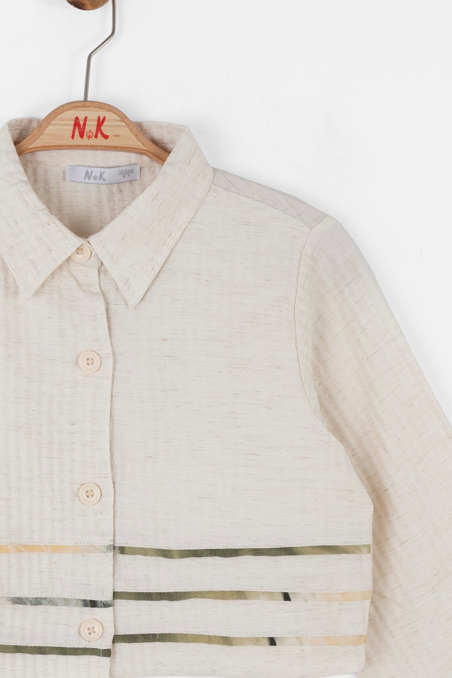 Nk Kız Çocuk Salerno Gömlek 8-14 Yaş Krem