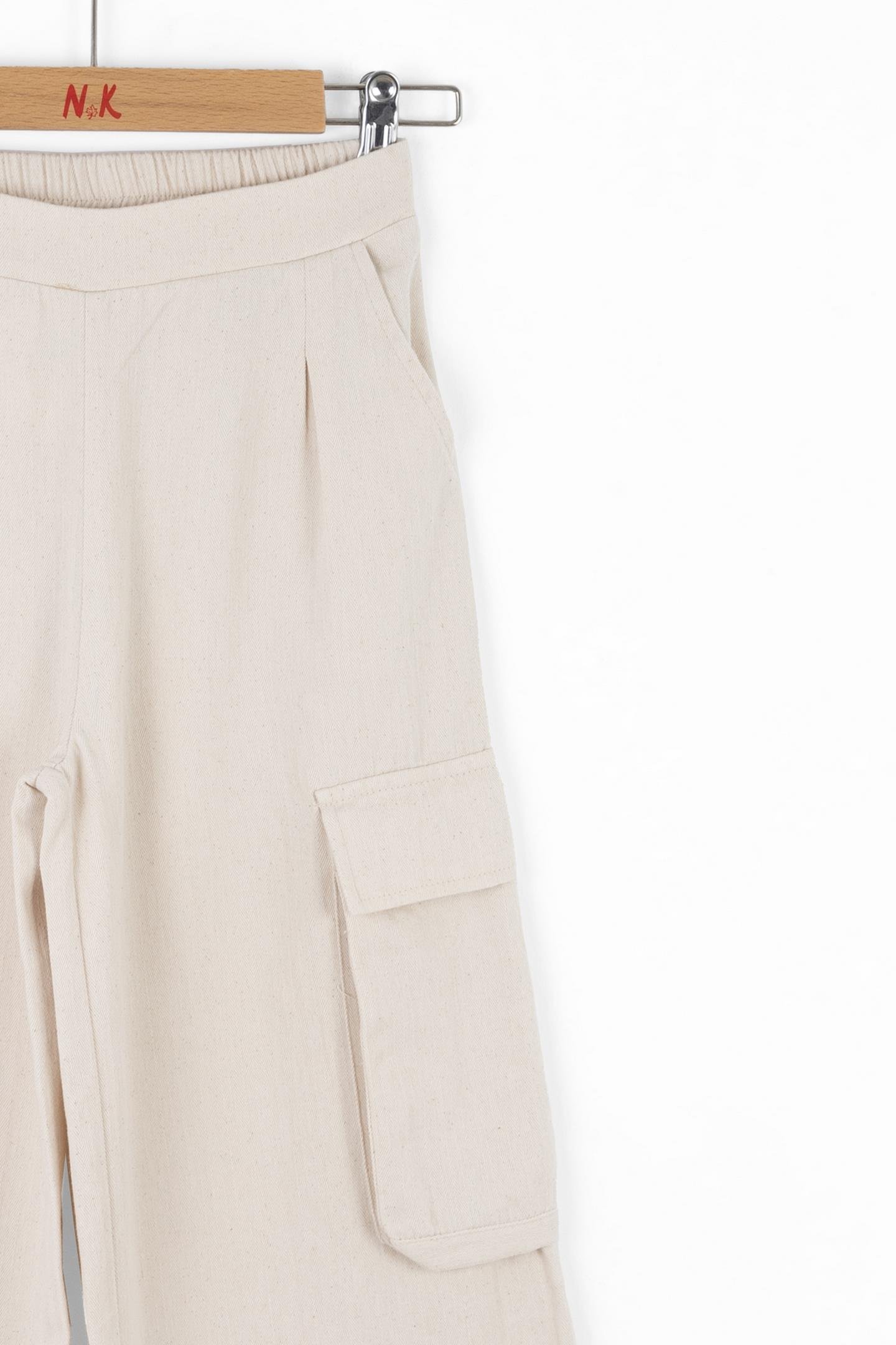 Nk Kız Çocuk Sandshell Pantolon 8-14 Yaş Krem